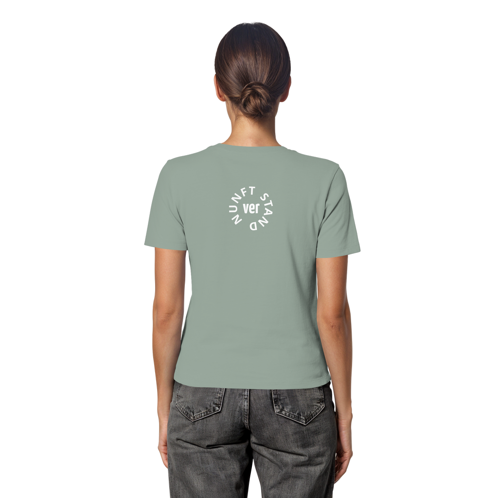 WHITE BACK (K4) - Fitted Ladies Organic Shirt