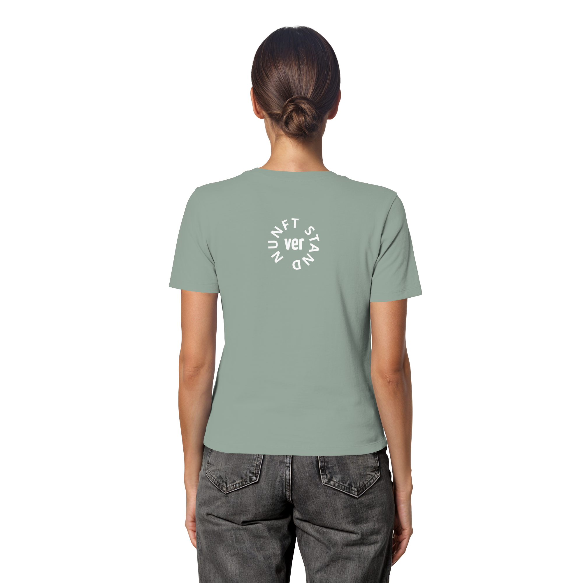 WHITE BACK (K4) - Fitted Ladies Organic Shirt
