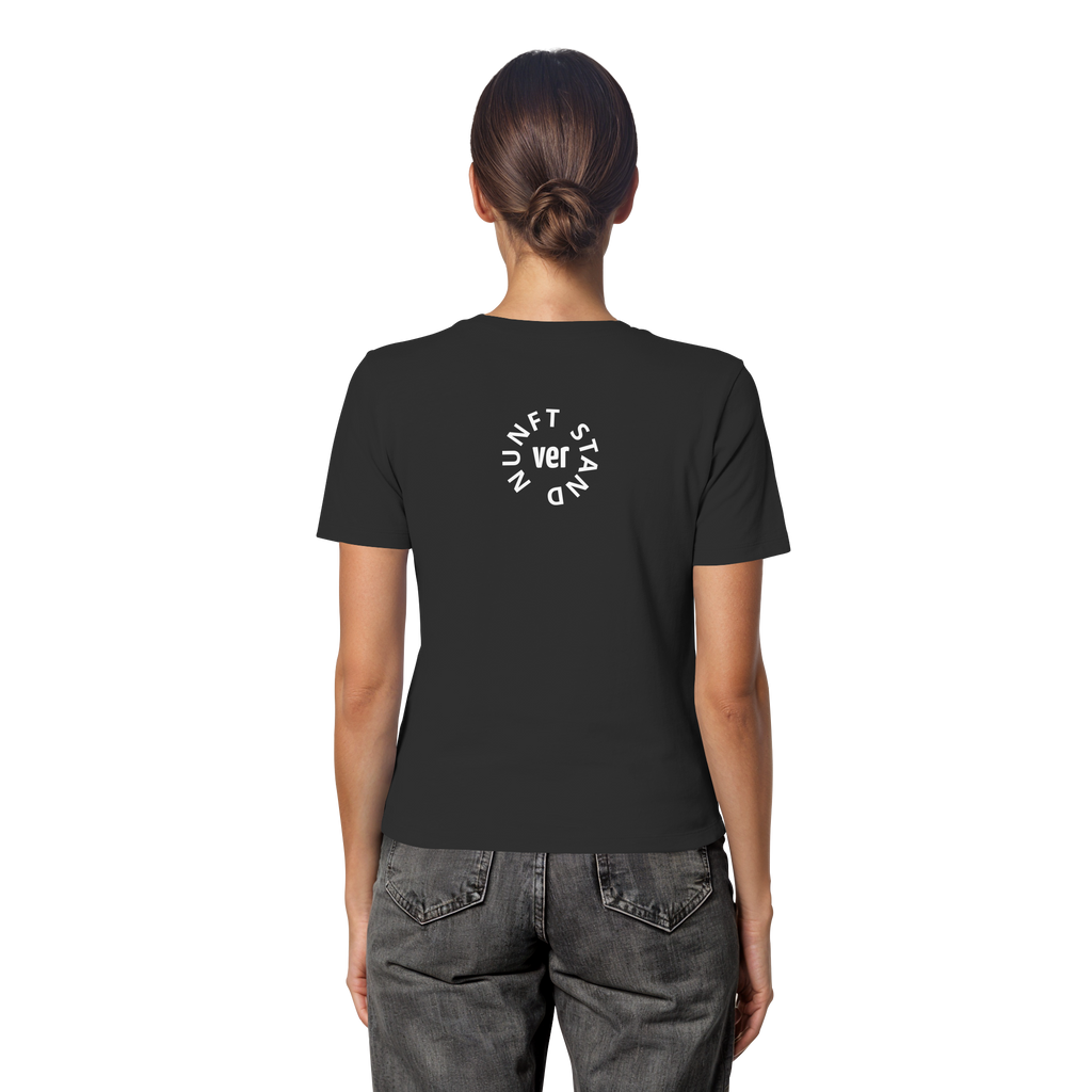 WHITE BACK (K4) - Fitted Ladies Organic Shirt