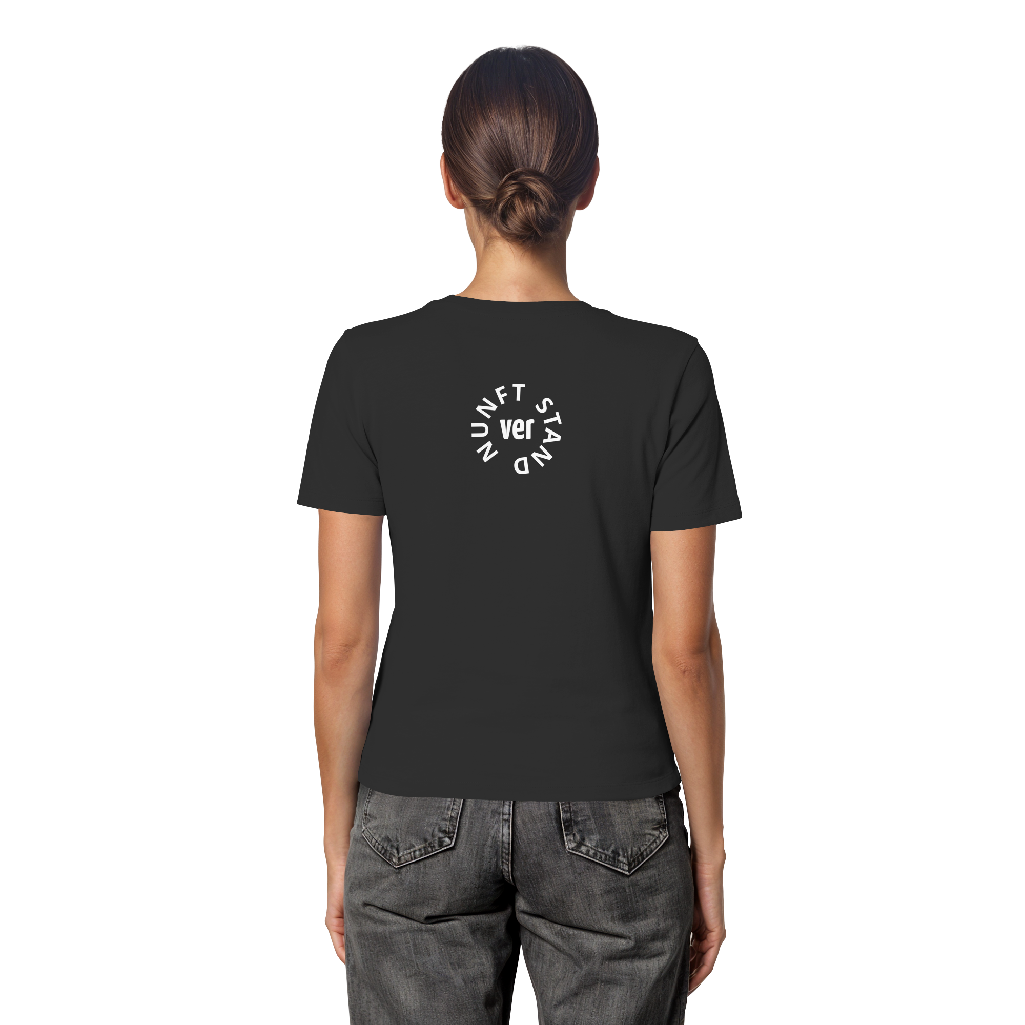 WHITE BACK (K4) - Fitted Ladies Organic Shirt