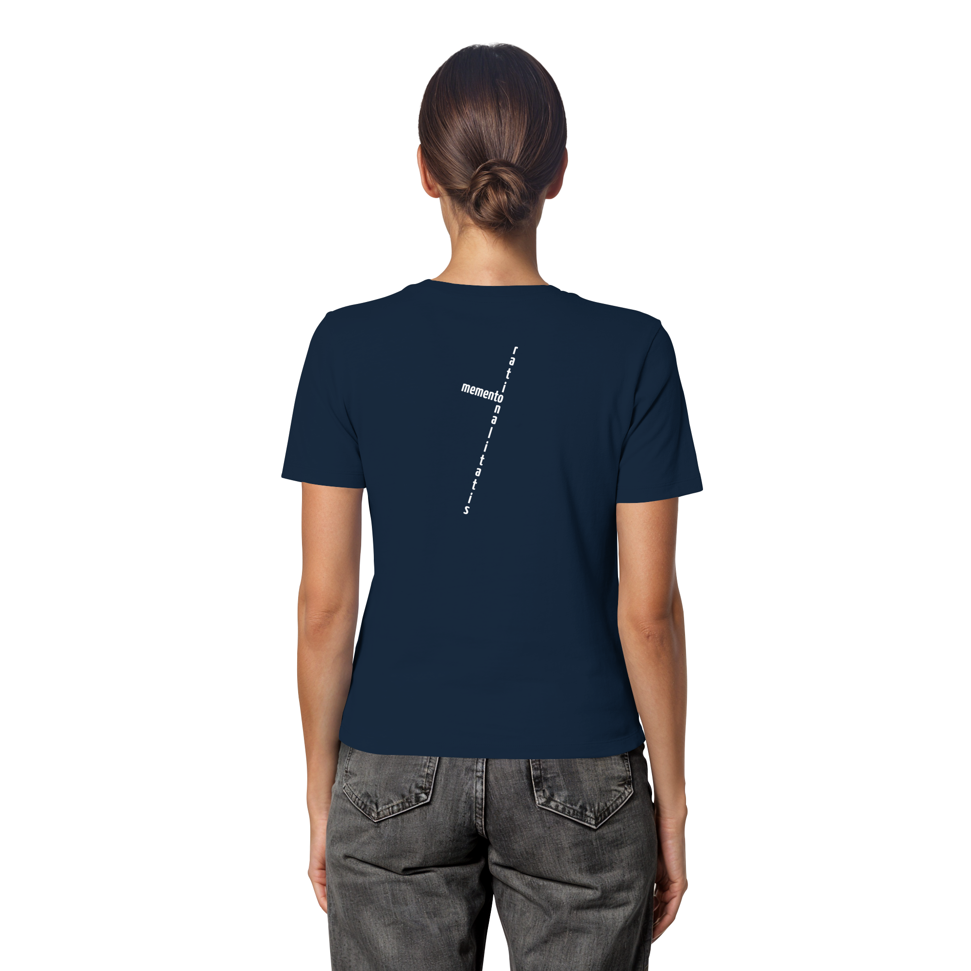 WHITE BACK (K2) - Fitted Ladies Organic Shirt