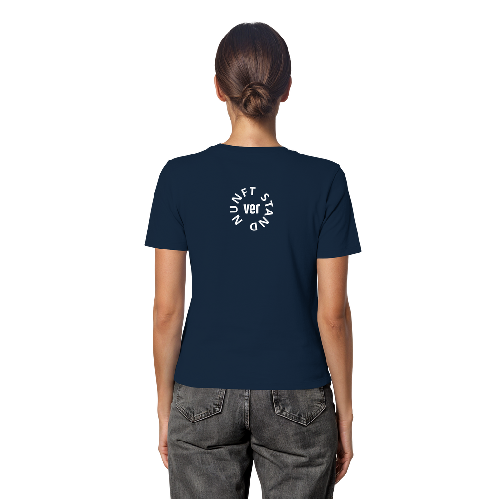 WHITE BACK (K4) - Fitted Ladies Organic Shirt