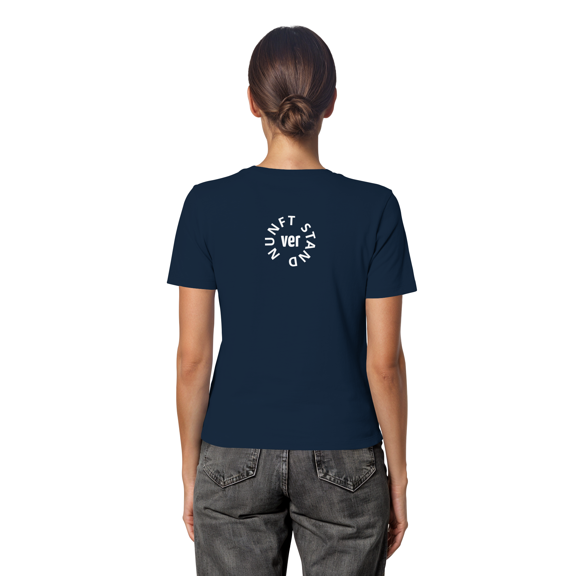 WHITE BACK (K4) - Fitted Ladies Organic Shirt