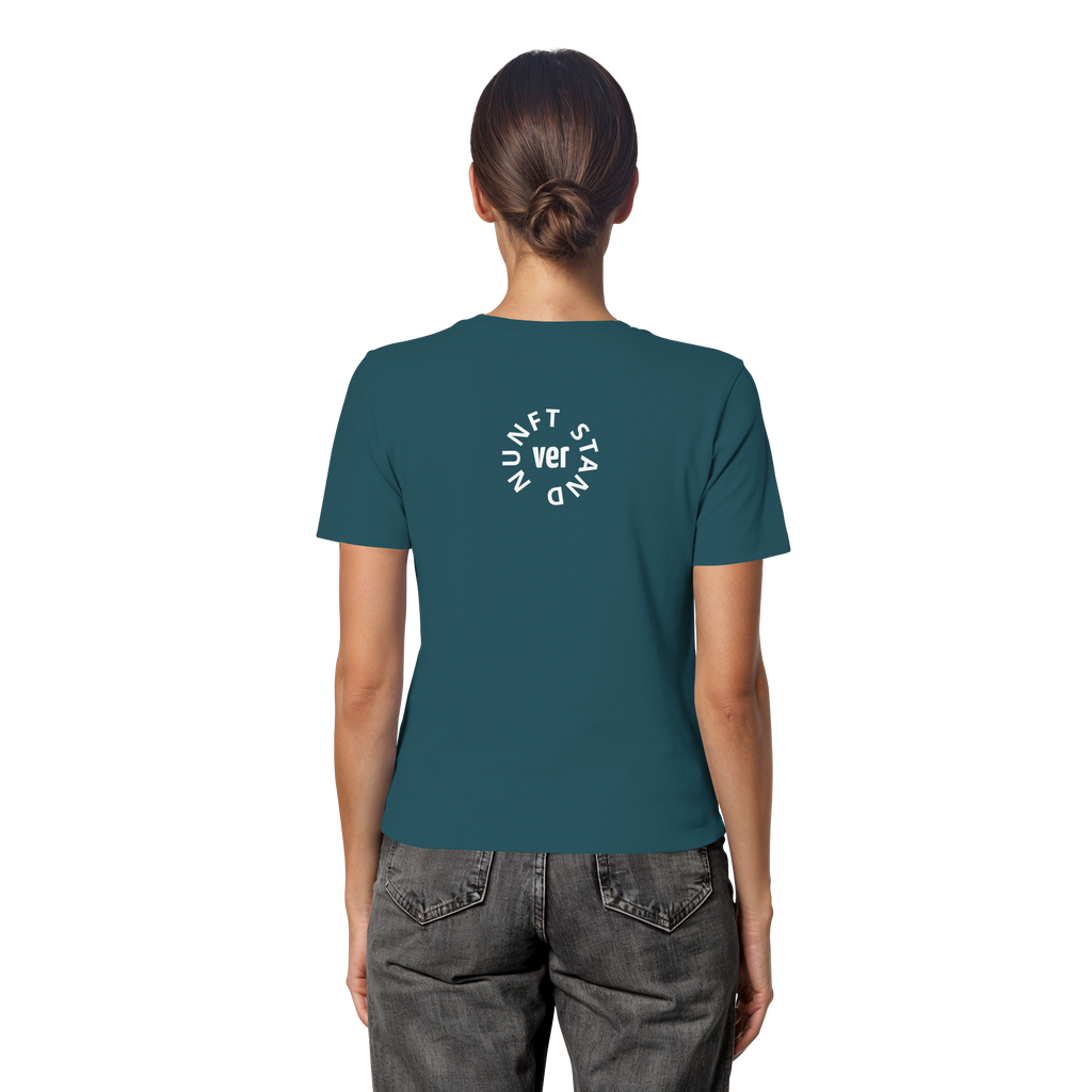 WHITE BACK (K4) - Fitted Ladies Organic Shirt
