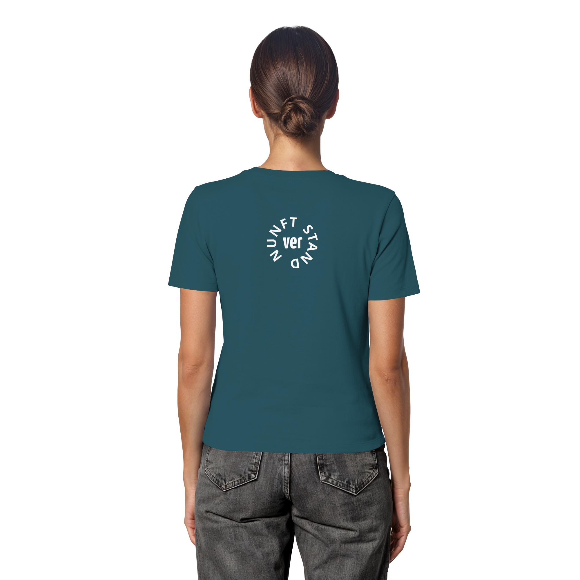 WHITE BACK (K4) - Fitted Ladies Organic Shirt