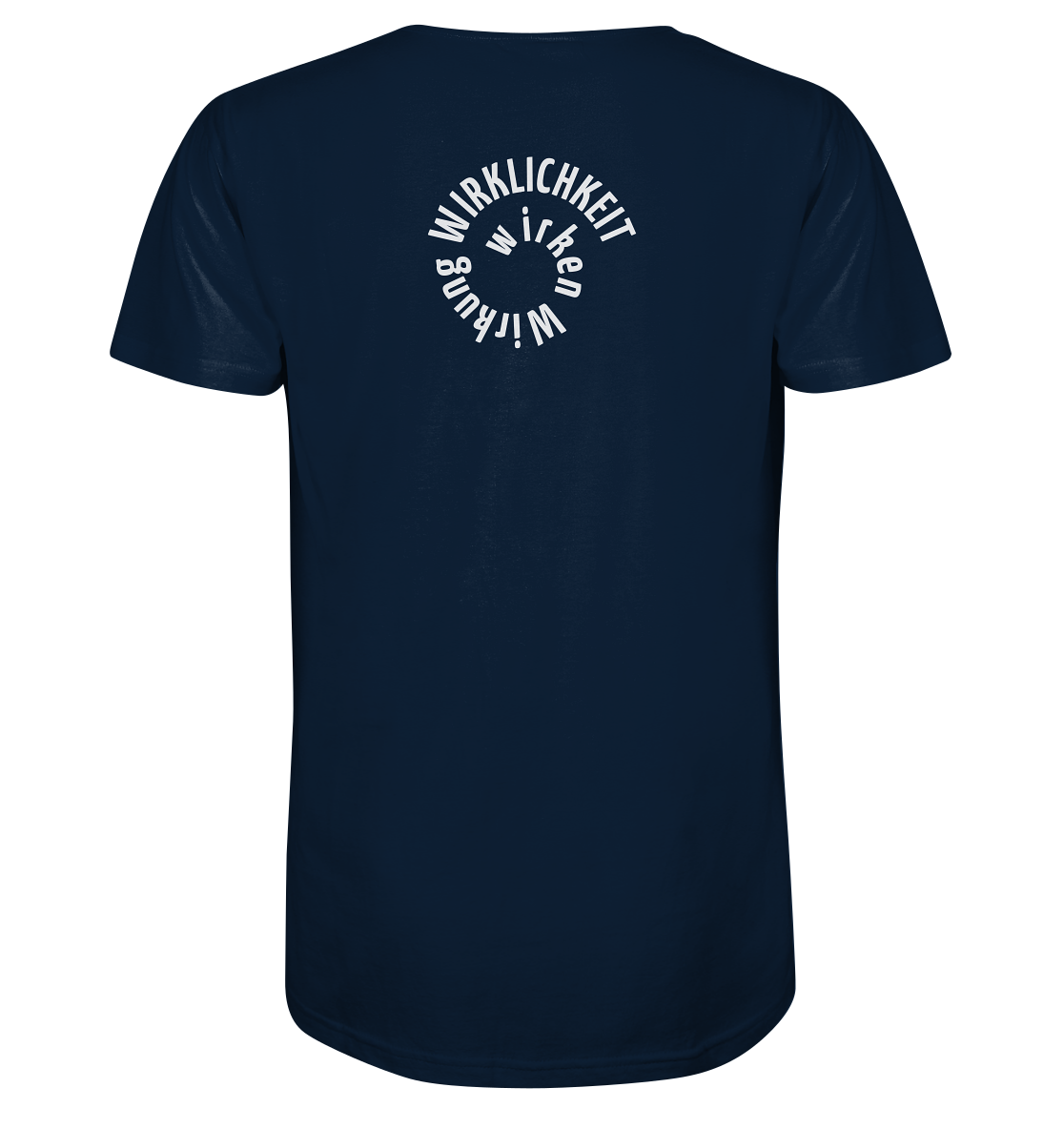 WHITE BACK - Mens Organic V-Neck Shirt