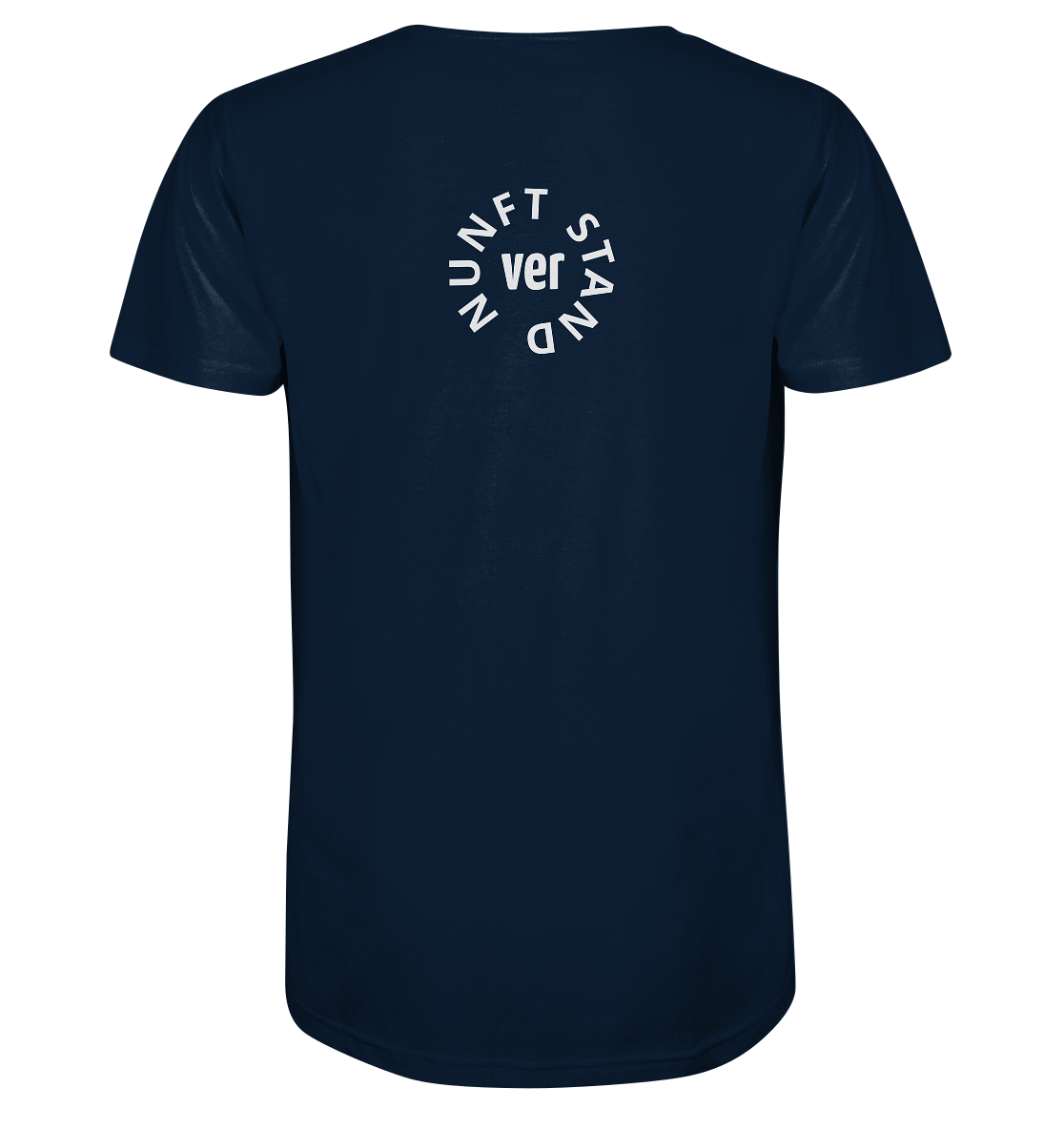 WHITE BACK (K4) - Mens Organic V-Neck Shirt