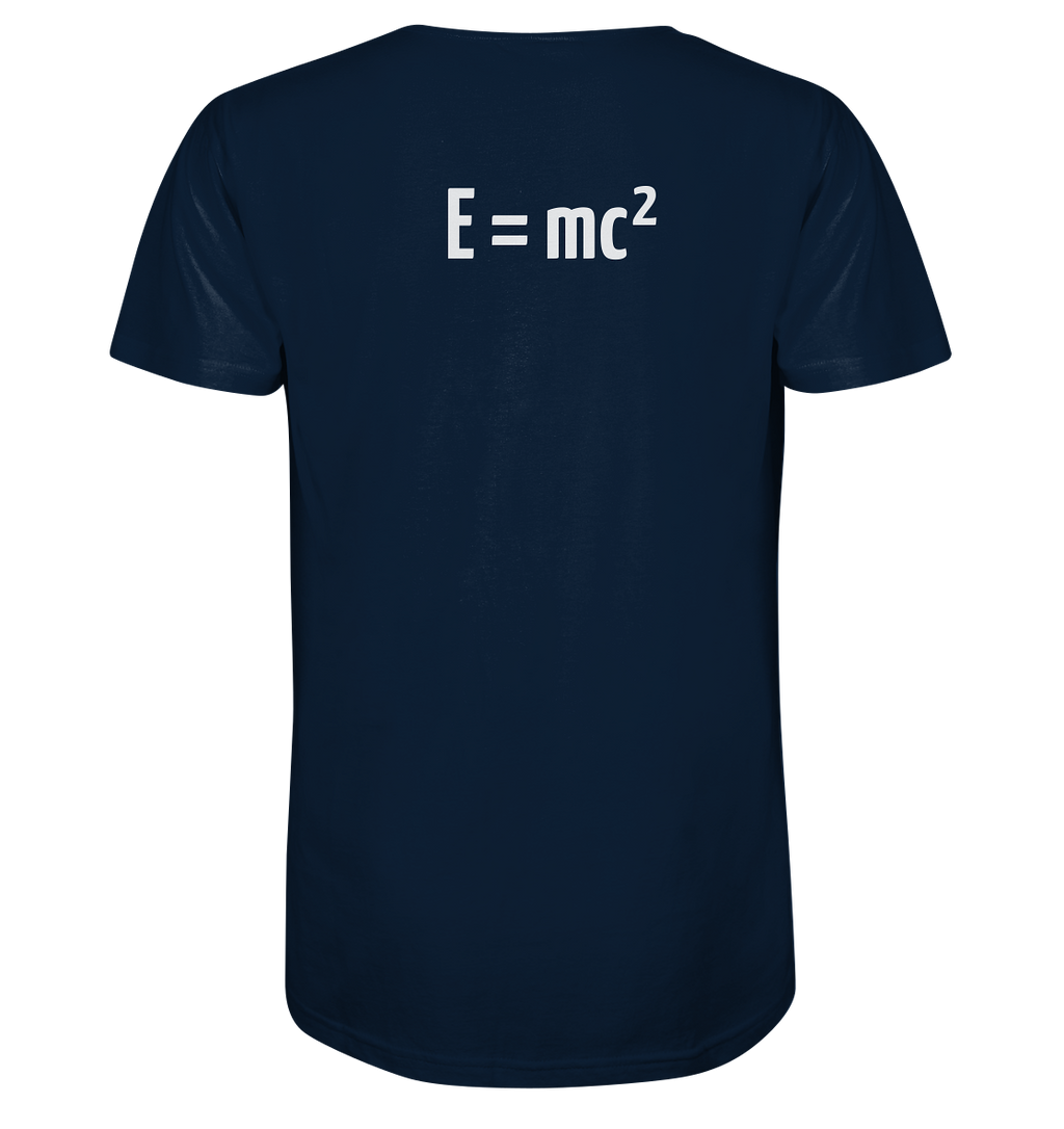 WHITE BACK (K3) - Mens Organic V-Neck Shirt