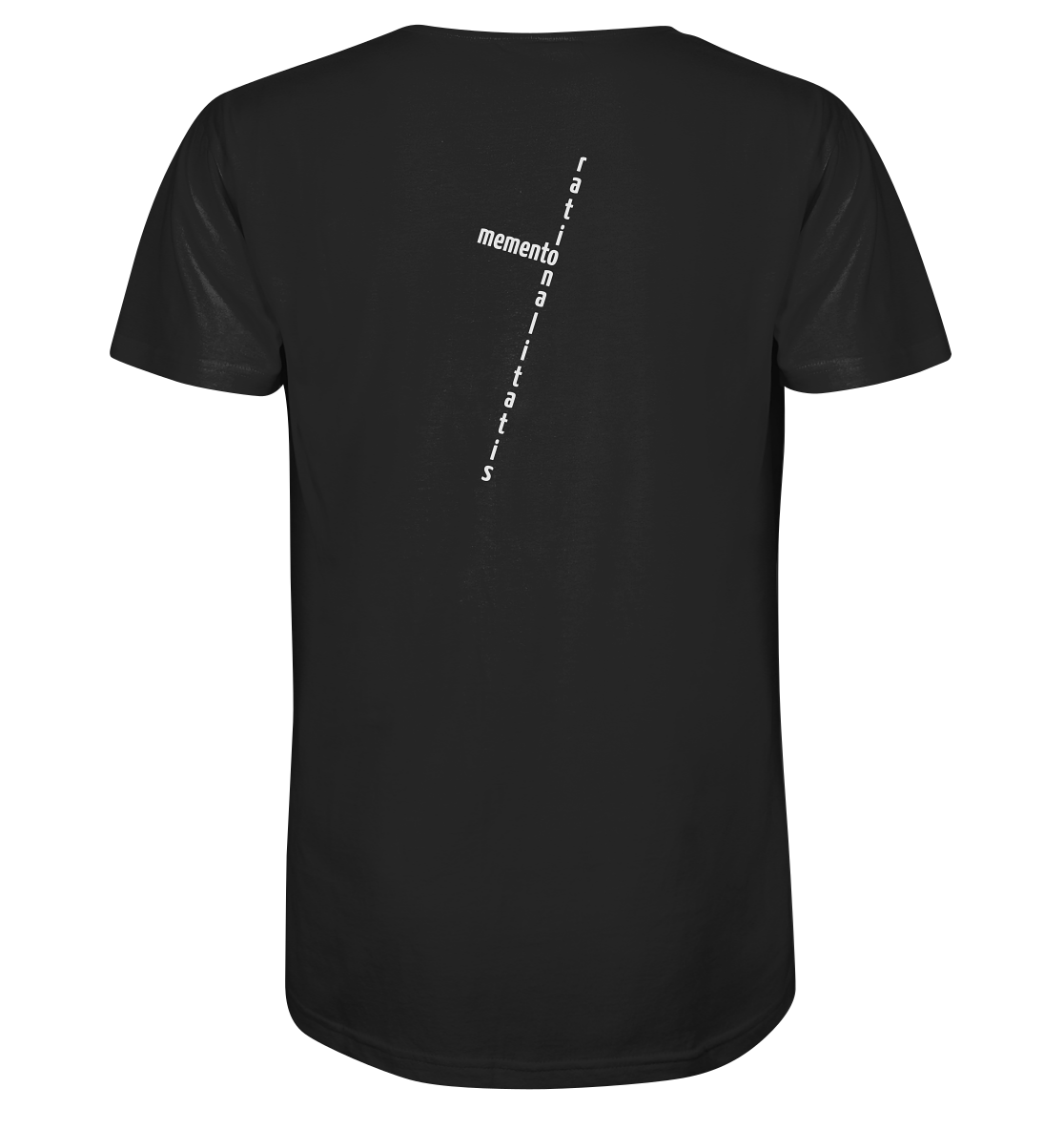 WHITE BACK (K2) - Mens Organic V-Neck Shirt