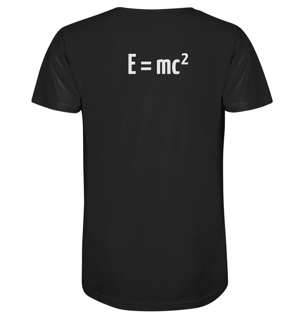 WHITE BACK (K3) - Mens Organic V-Neck Shirt