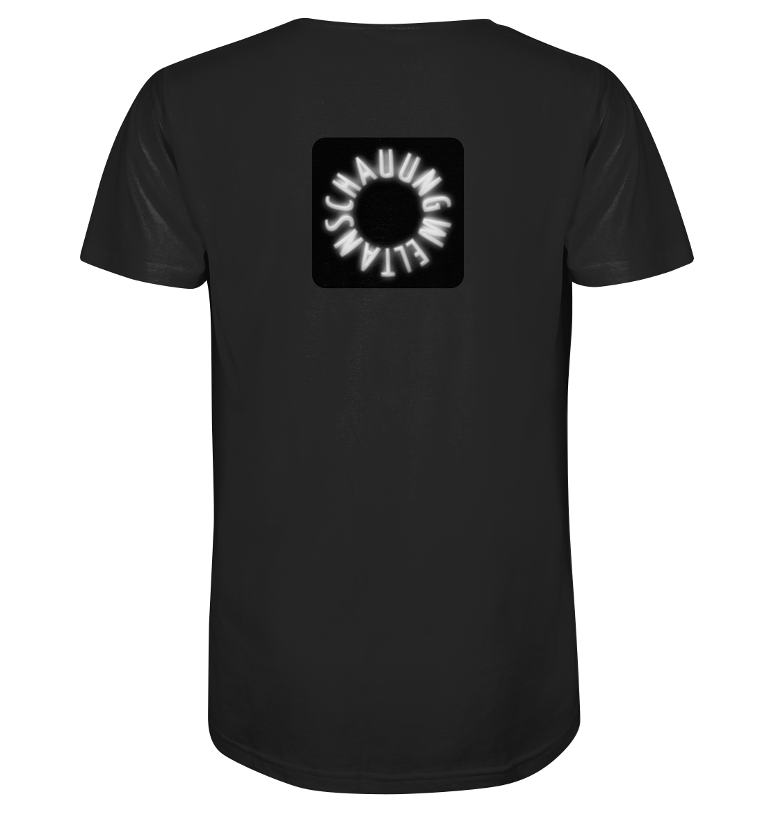 WHITE BACK (K5) - Mens Organic V-Neck Shirt