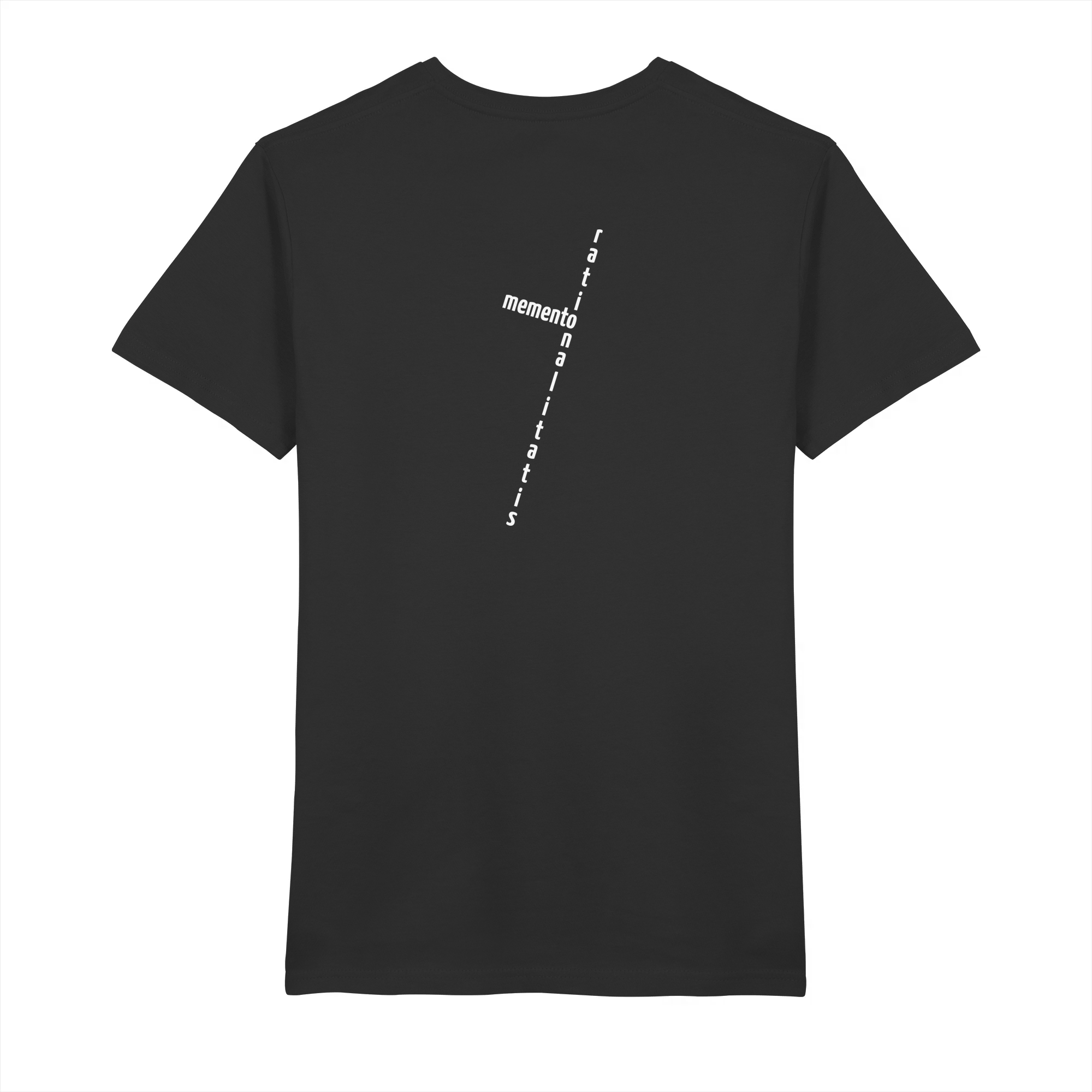 WHITE BACK (K2) - Mens Organic V-Neck Shirt