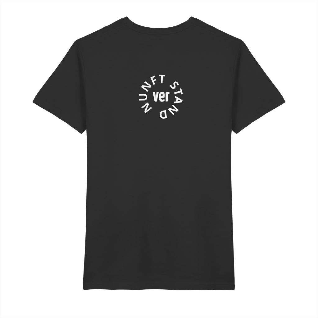WHITE BACK (K4) - Mens Organic V-Neck Shirt