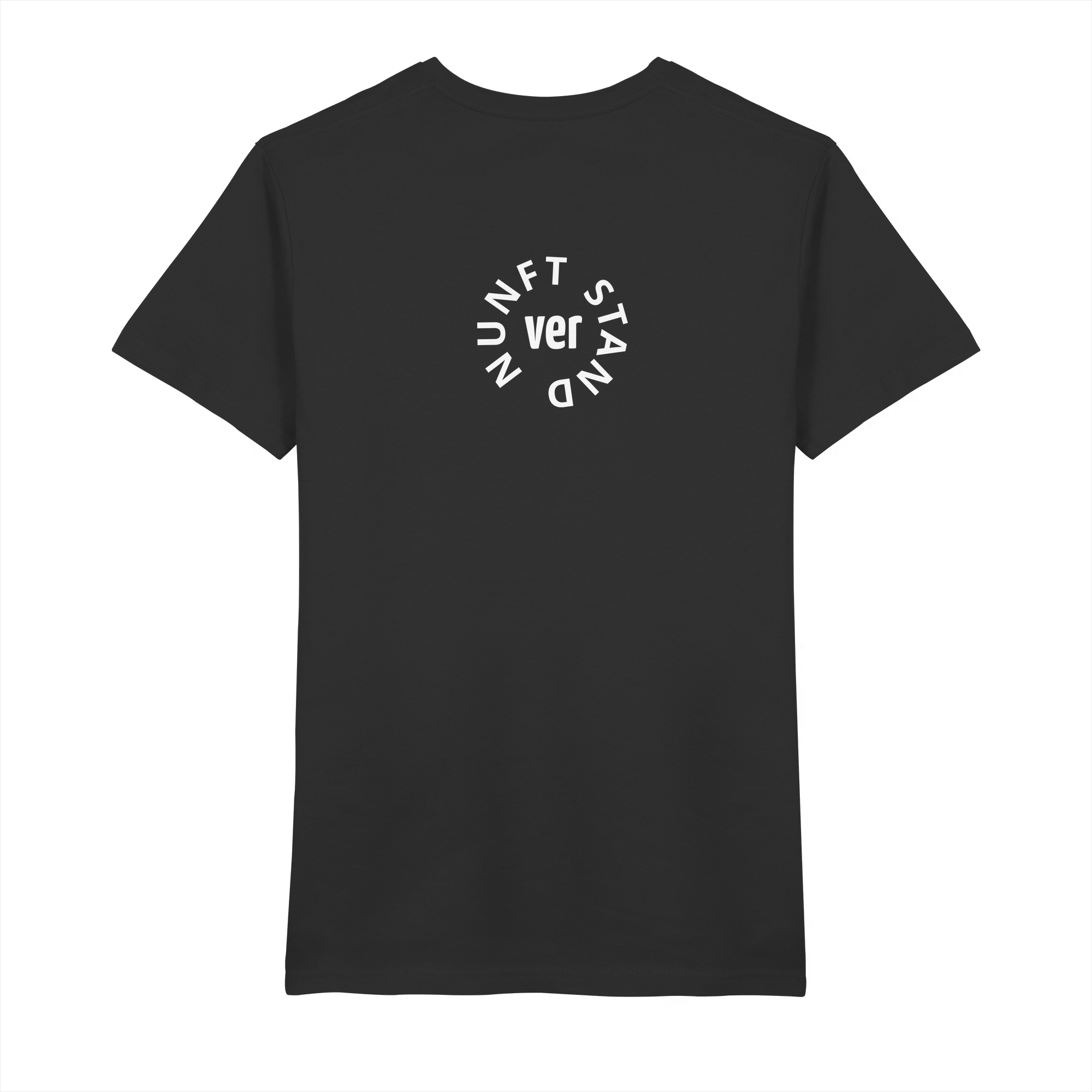 WHITE BACK (K4) - Mens Organic V-Neck Shirt