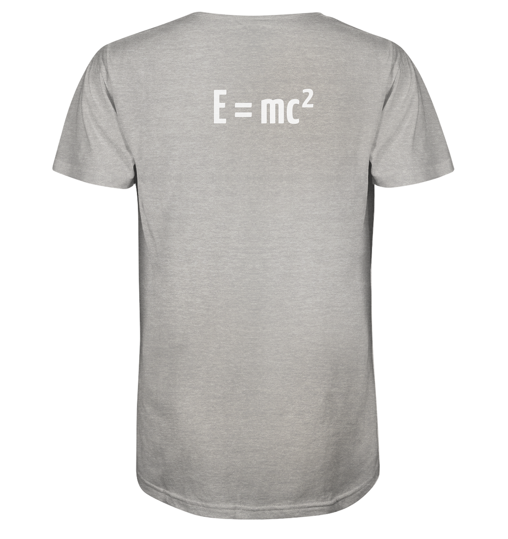 WHITE BACK (K3) - Mens Organic V-Neck Shirt