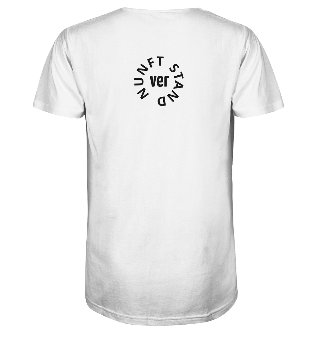 BLACK BACK (K4) - Mens Organic V-Neck Shirt