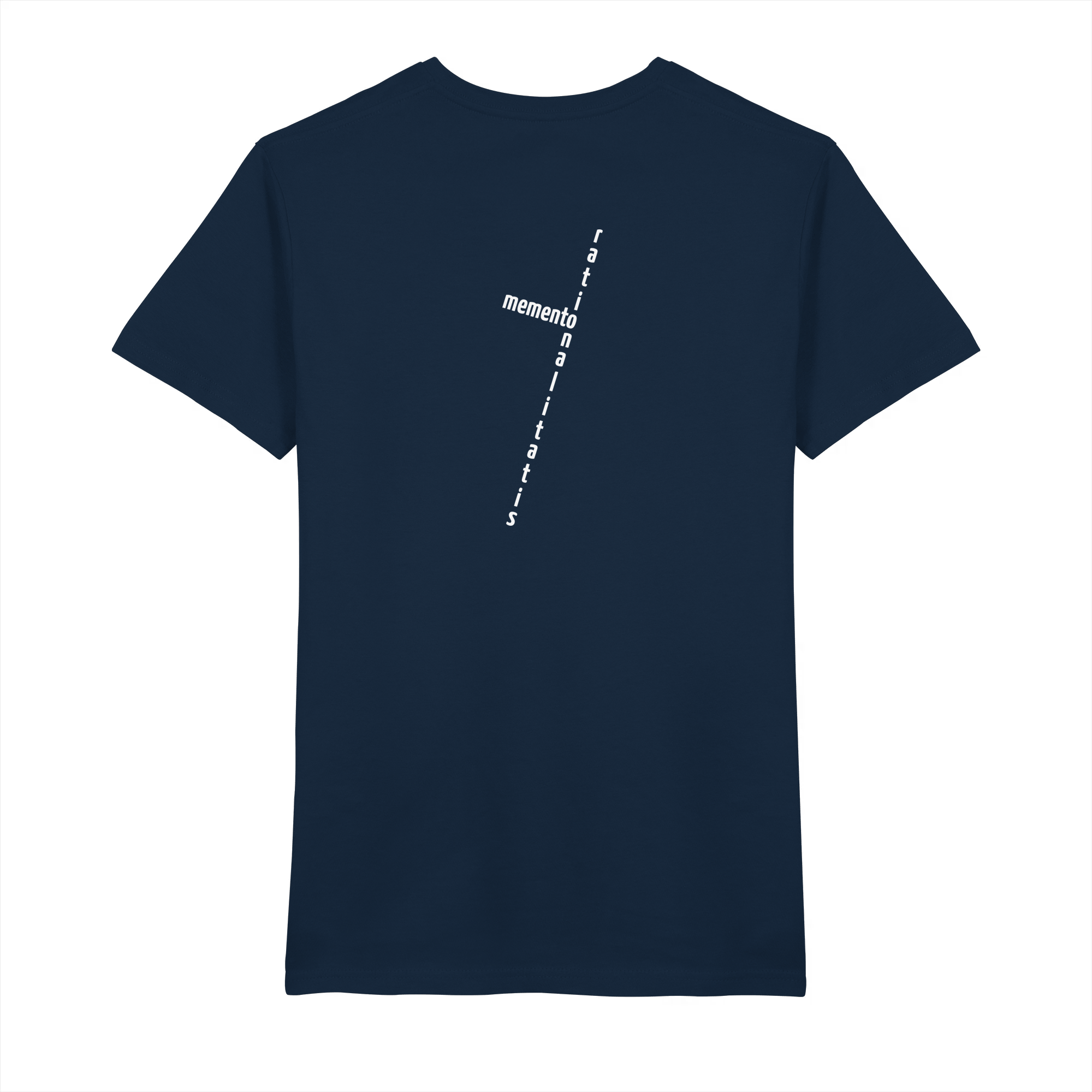 WHITE BACK (K2) - Mens Organic V-Neck Shirt