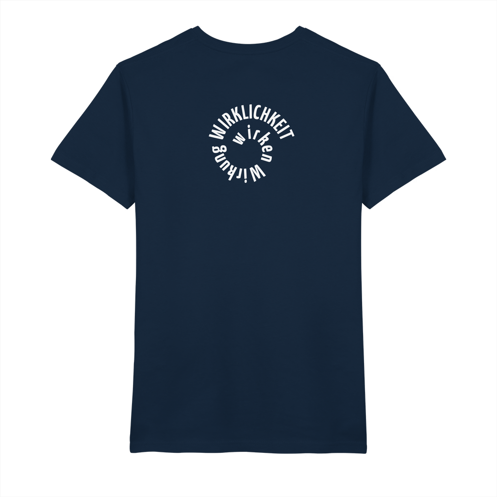 WHITE BACK - Mens Organic V-Neck Shirt