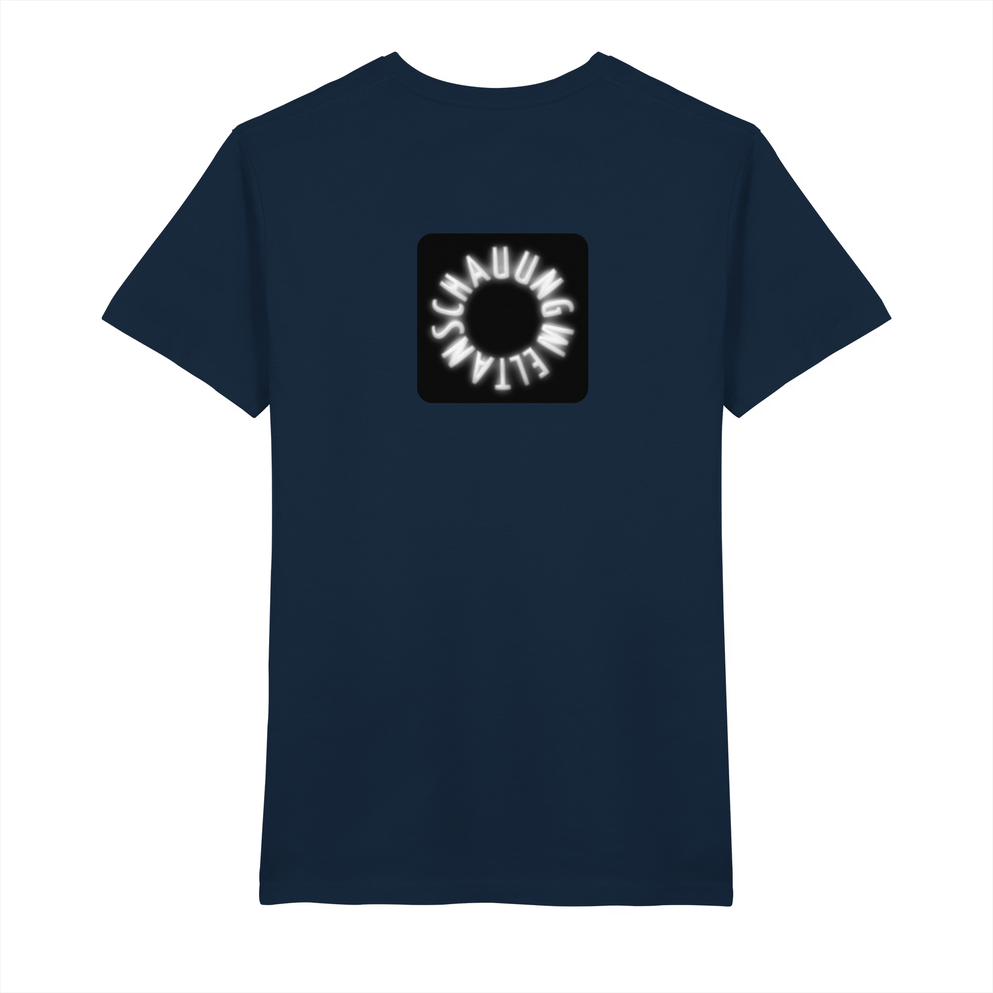 WHITE BACK (K5) - Mens Organic V-Neck Shirt
