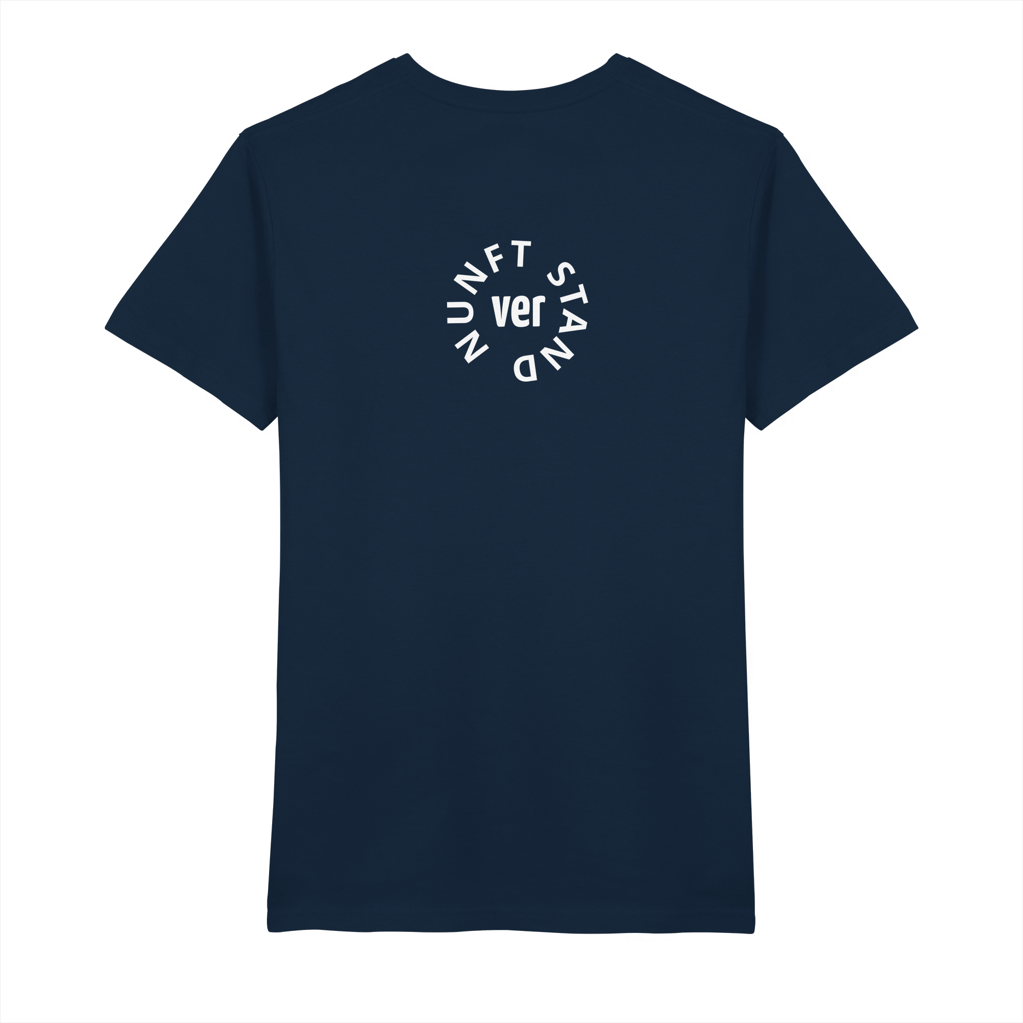 WHITE BACK (K4) - Mens Organic V-Neck Shirt
