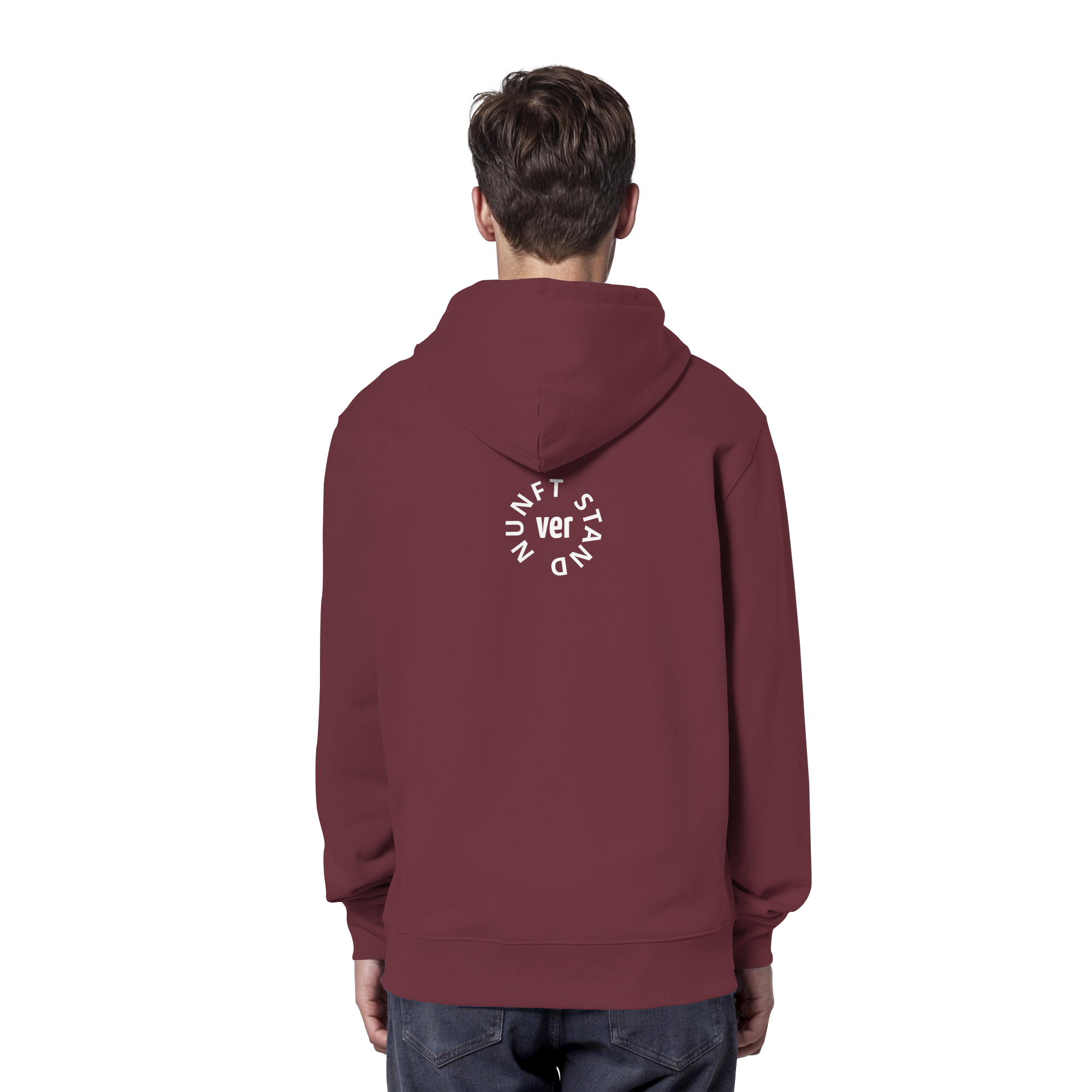 WHITE BACK (K4) - Organic Hoodie