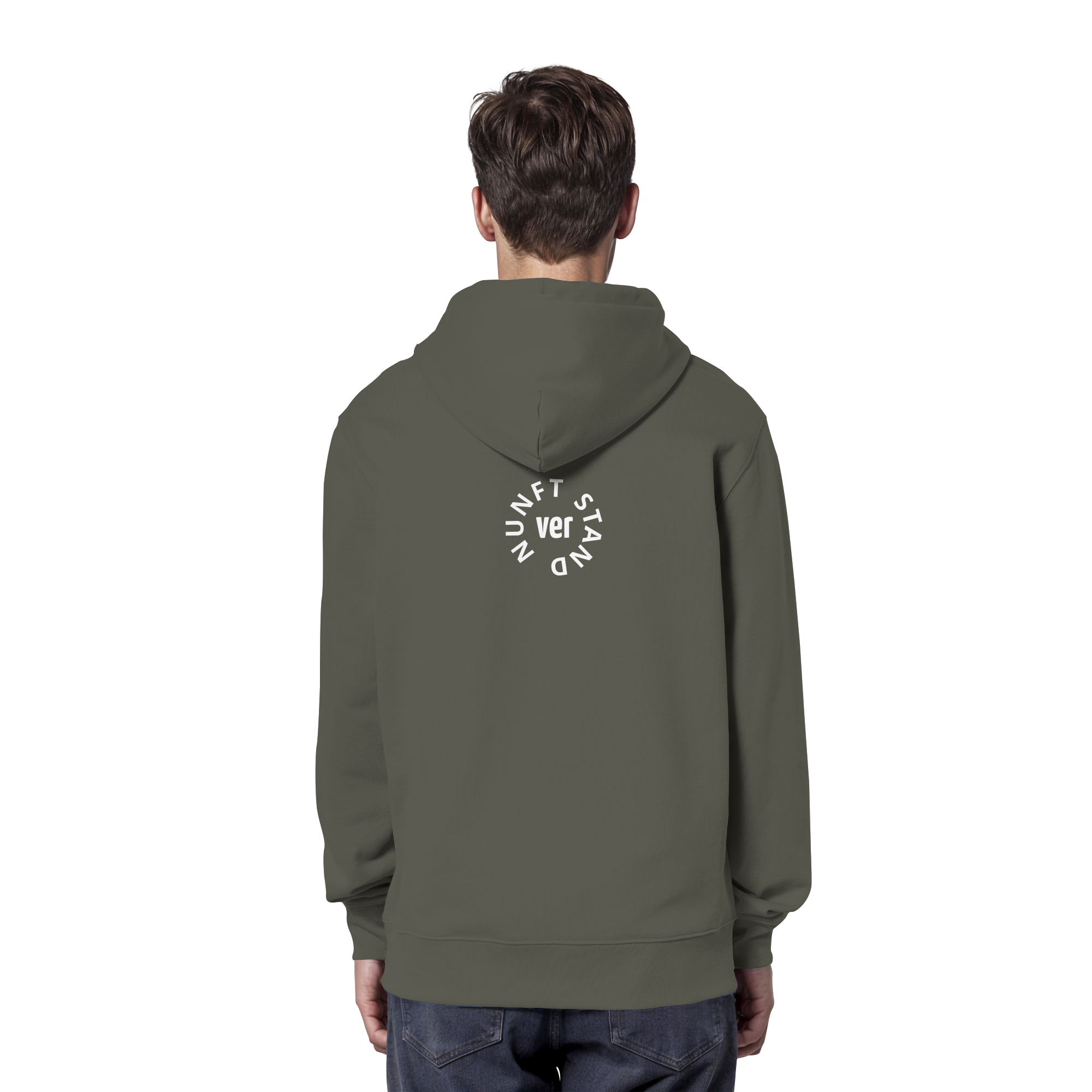 WHITE BACK (K4) - Organic Hoodie