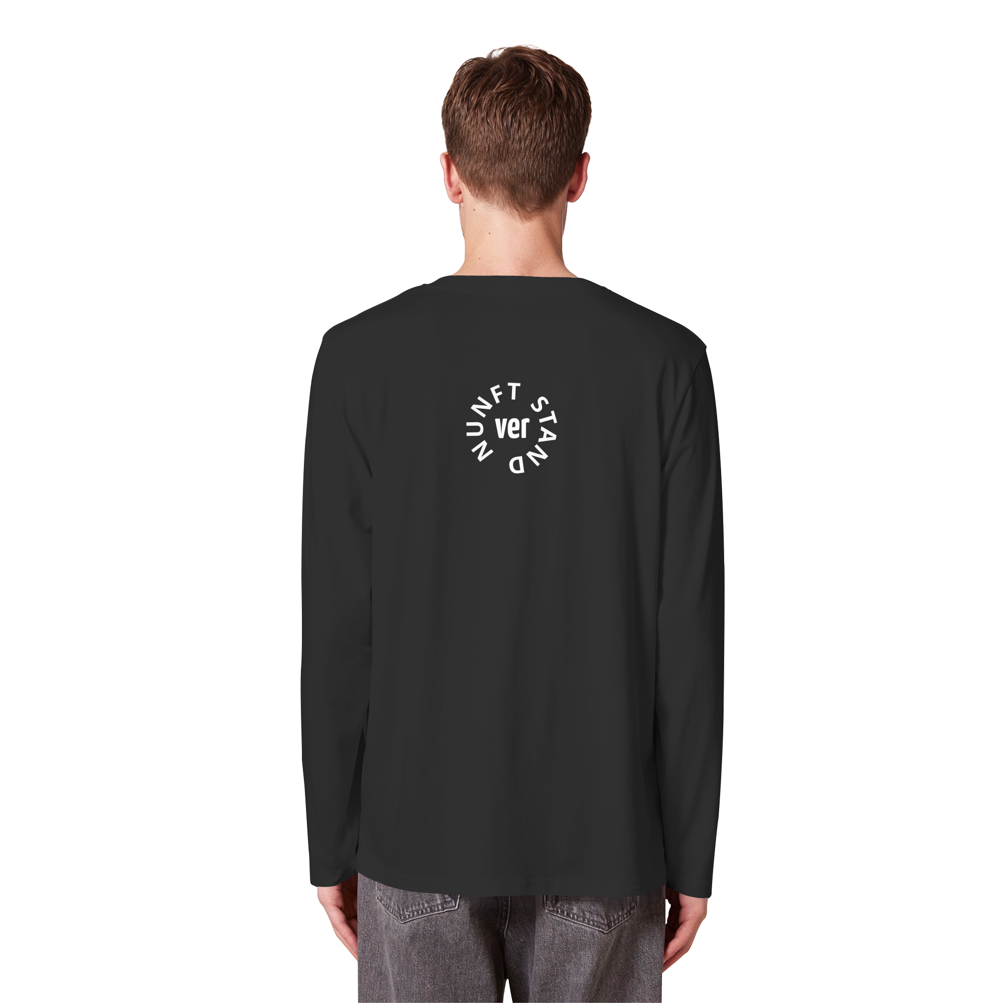 WHITE BACK (K4) - Organic Longsleeve T-Shirt