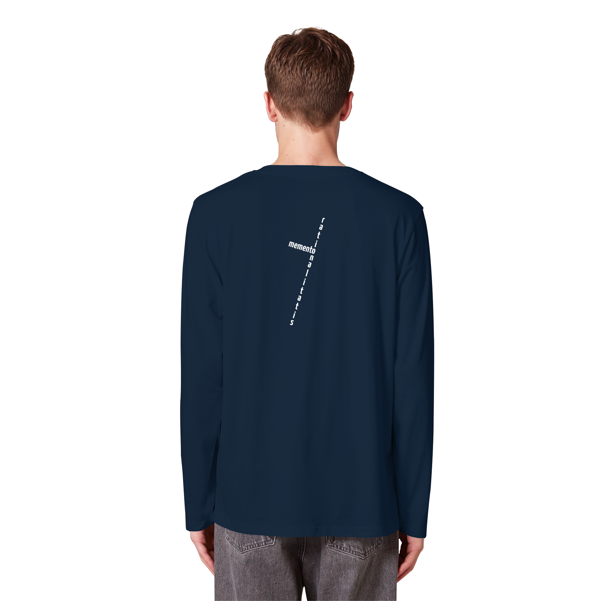 WHITE BACK (K2) - Organic Longsleeve T-Shirt