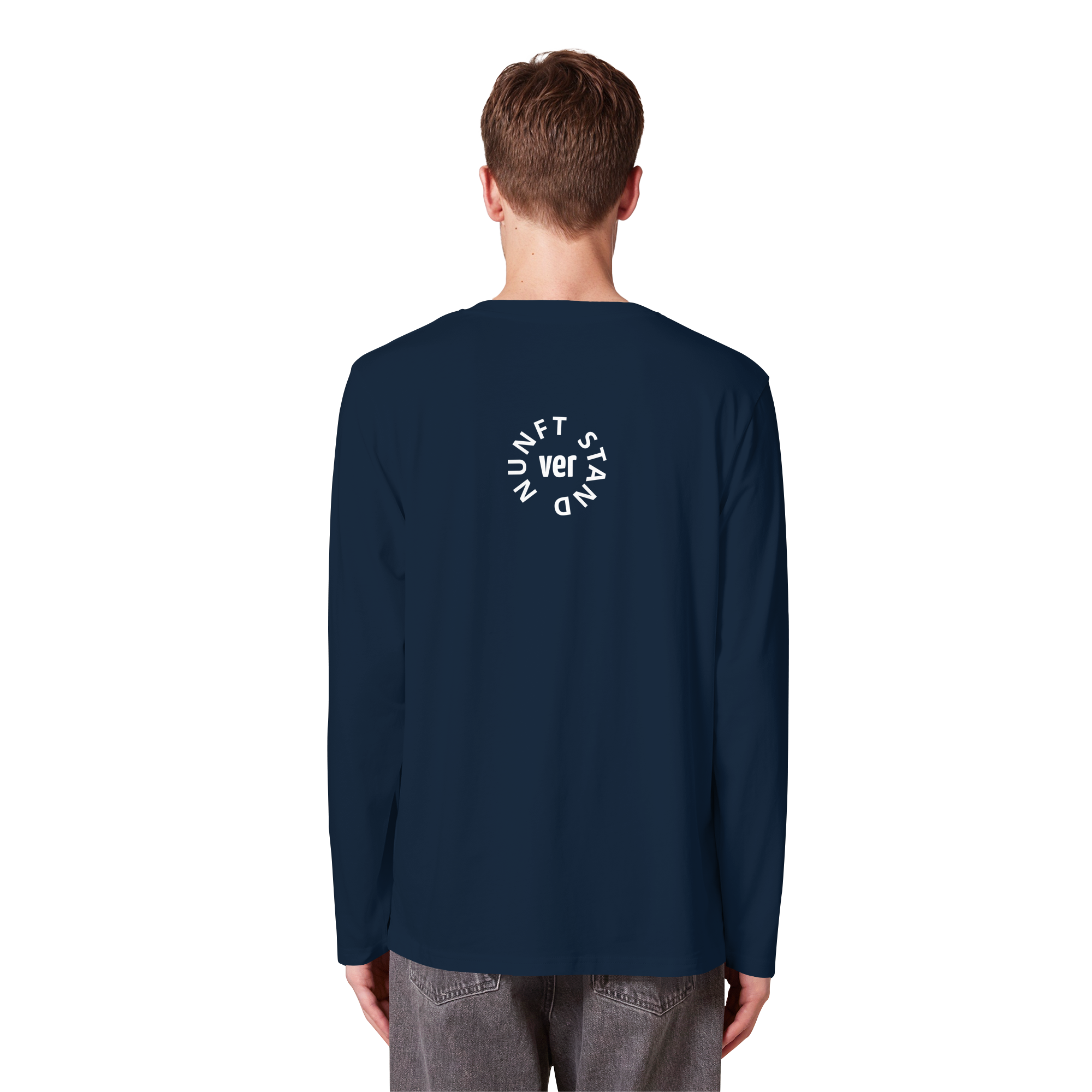 WHITE BACK (K4) - Organic Longsleeve T-Shirt