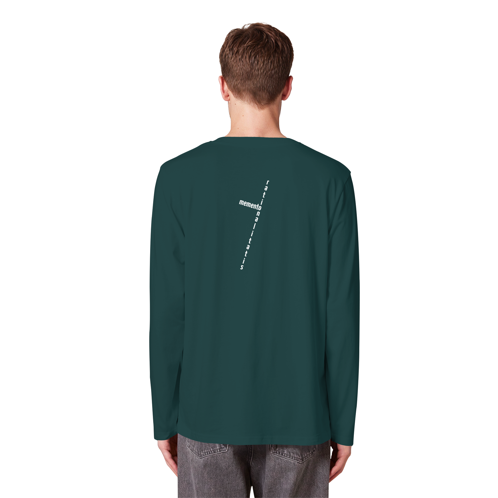 WHITE BACK (K2) - Organic Longsleeve T-Shirt