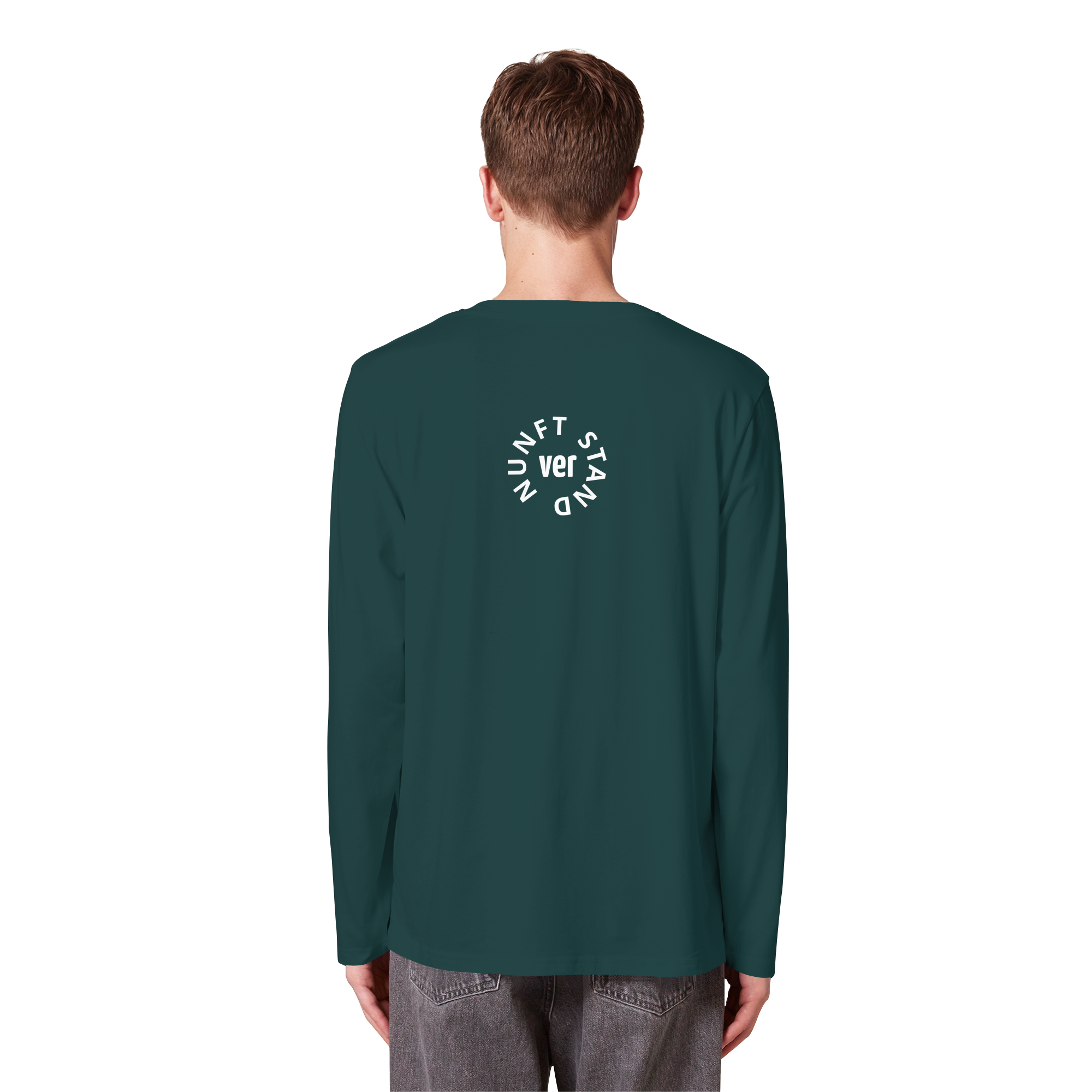 WHITE BACK (K4) - Organic Longsleeve T-Shirt