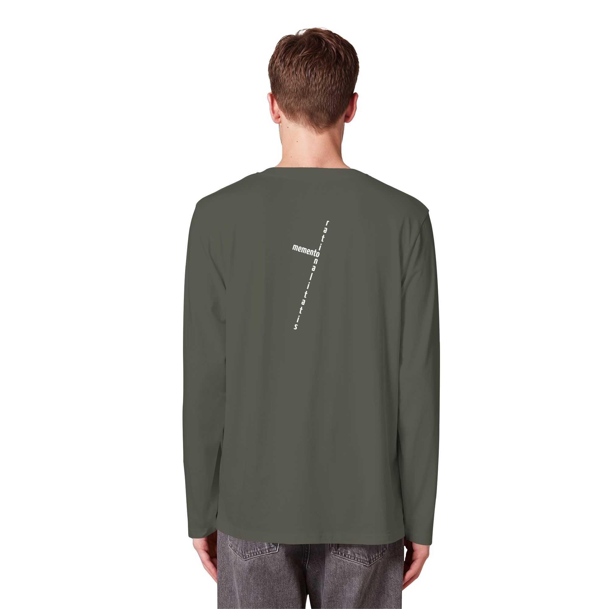 WHITE BACK (K2) - Organic Longsleeve T-Shirt