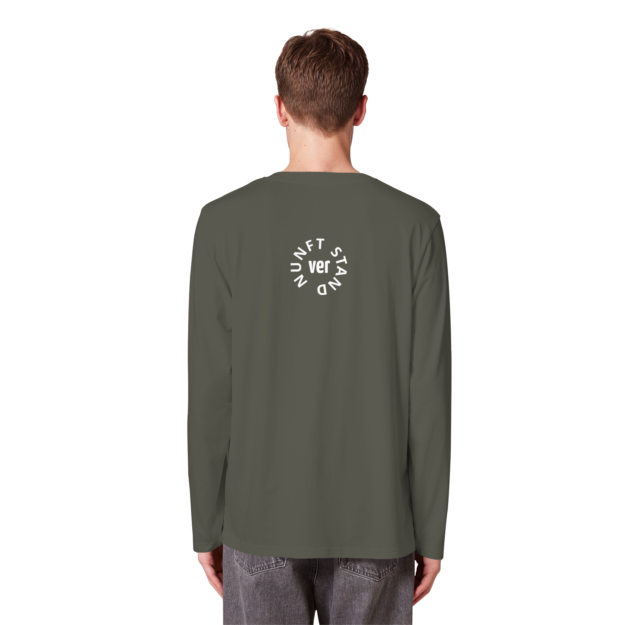WHITE BACK (K4) - Organic Longsleeve T-Shirt