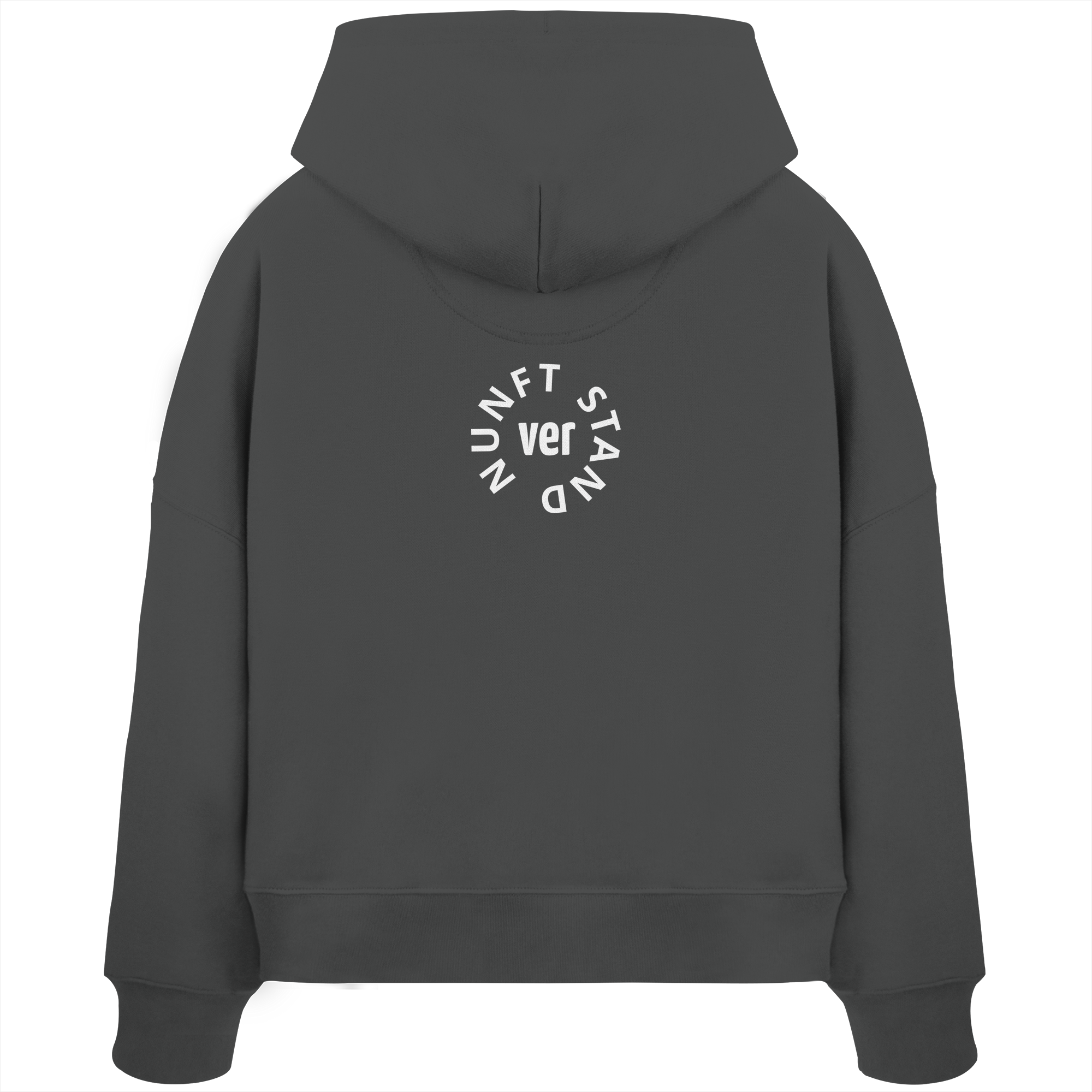 WHITE BACK (K4) - Womens Organic Boxcut Hoodie