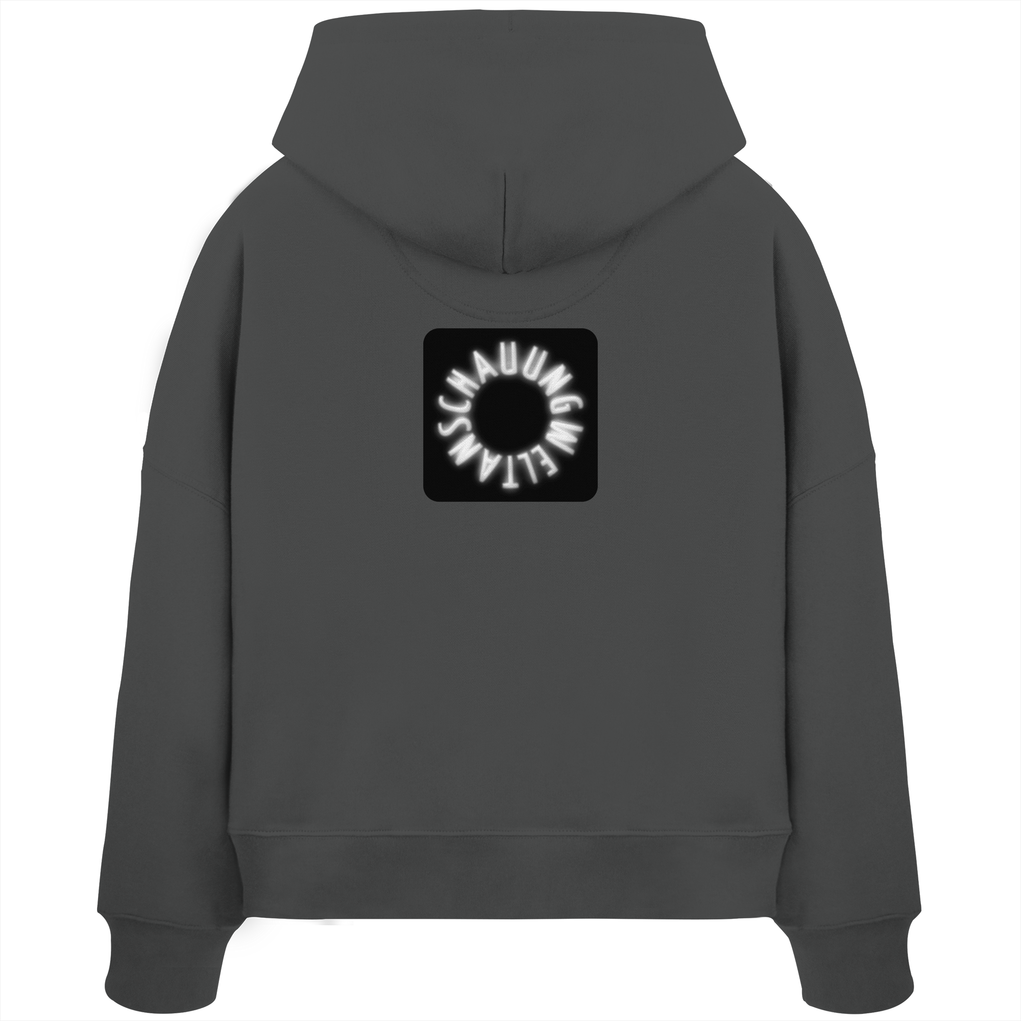 WHITE BACK (K5) - Womens Organic Boxcut Hoodie