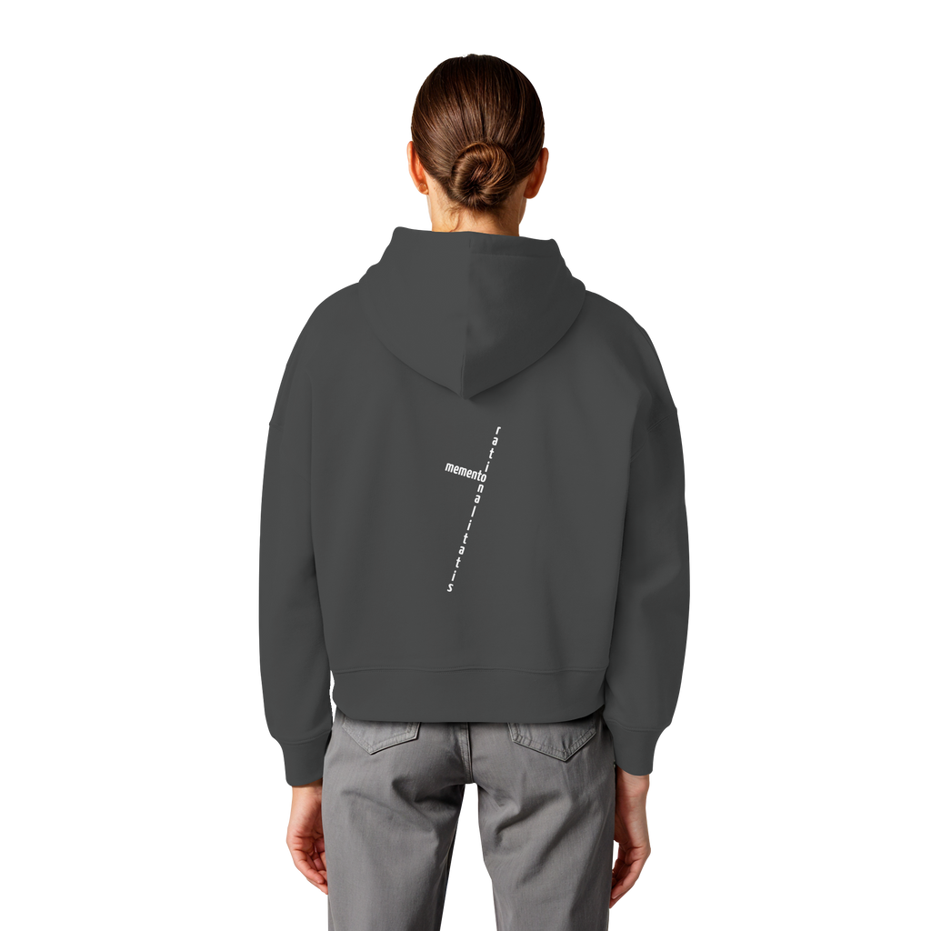 WHITE BACK (K2) - Womens Organic Boxcut Hoodie