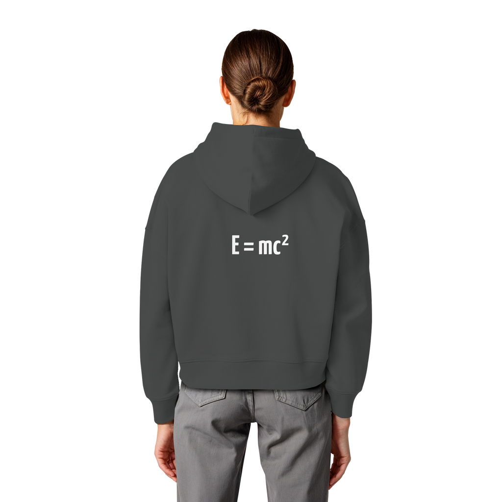 WHITE BACK (K3) - Womens Organic Boxcut Hoodie