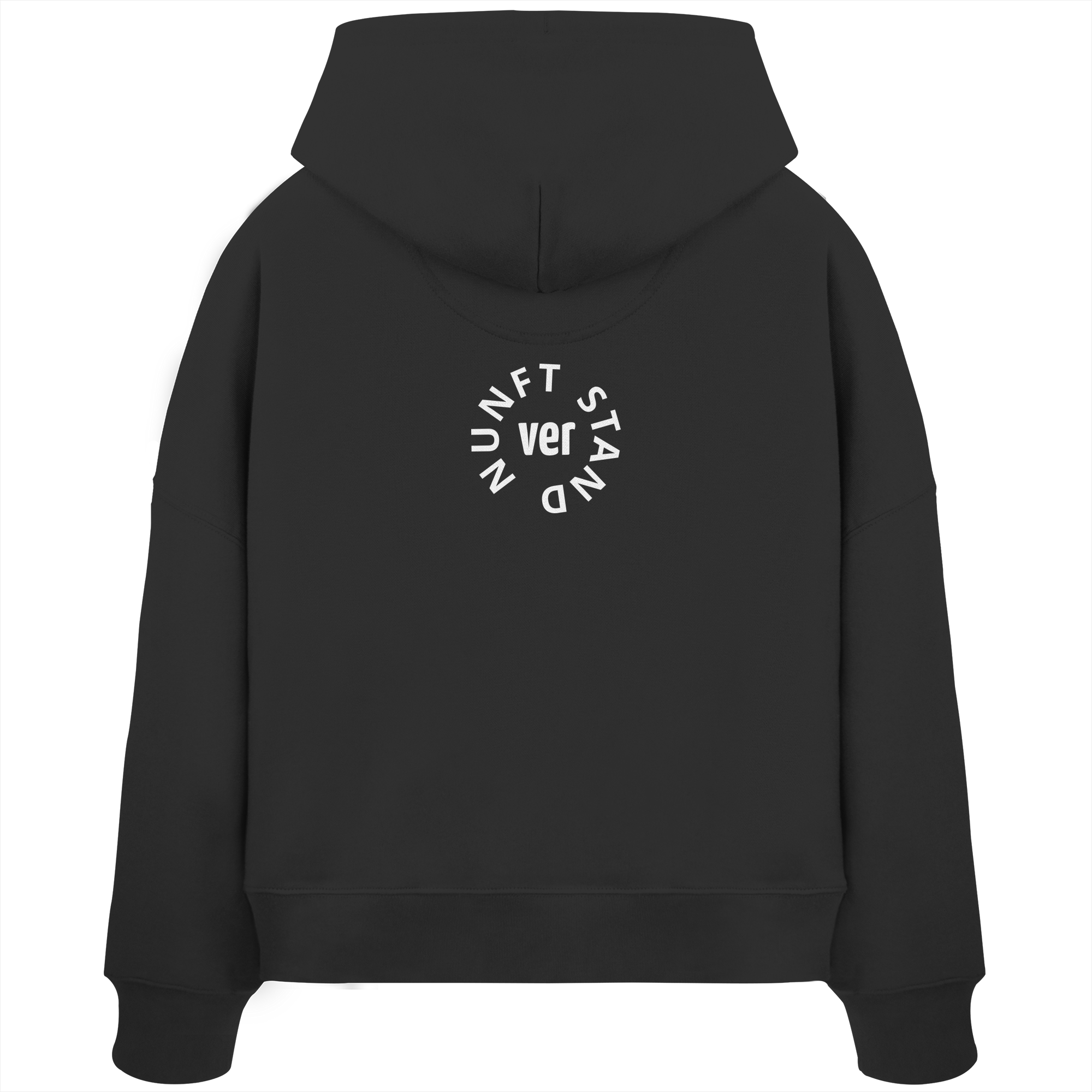 WHITE BACK (K4) - Womens Organic Boxcut Hoodie