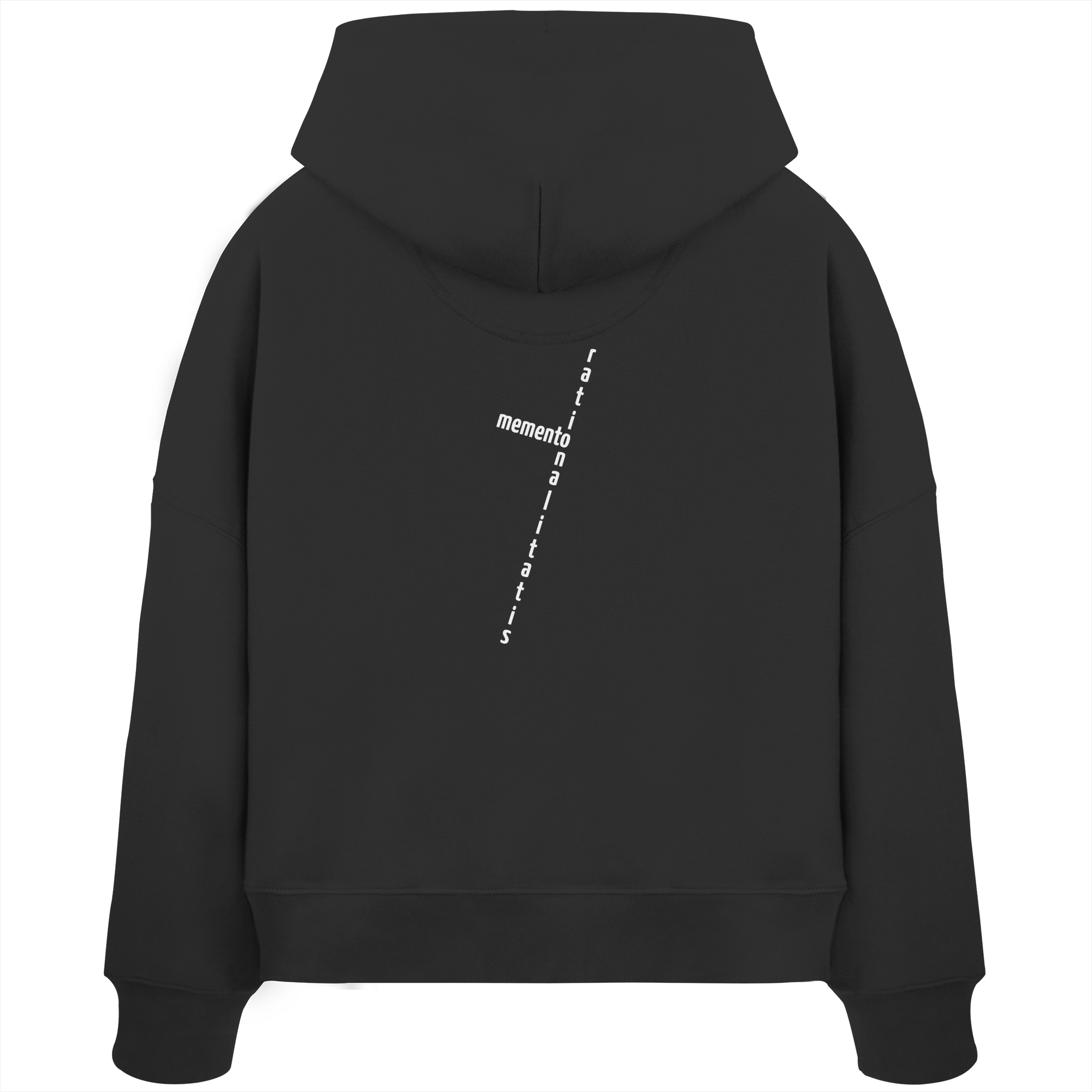 WHITE BACK (K2) - Womens Organic Boxcut Hoodie