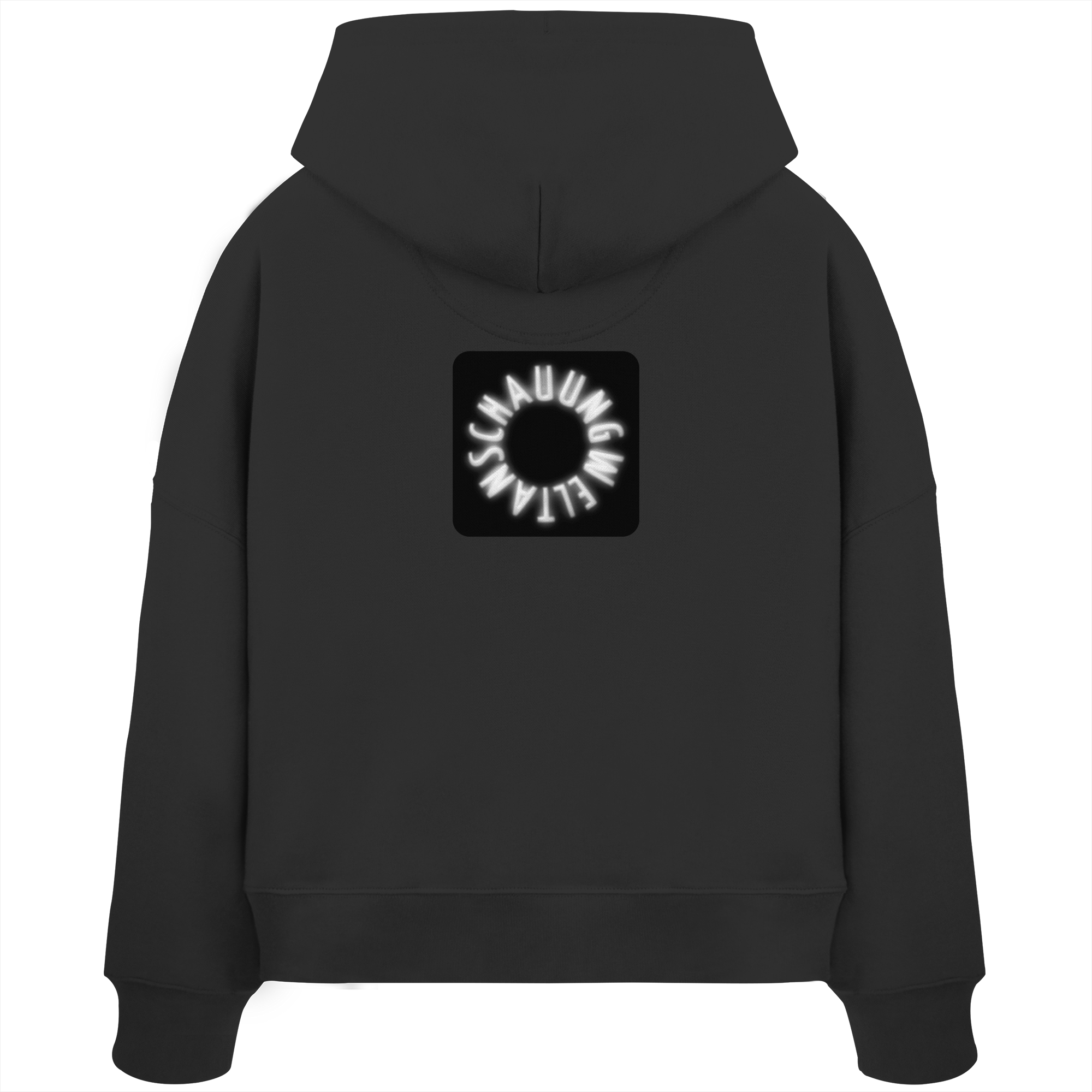 WHITE BACK (K5) - Womens Organic Boxcut Hoodie