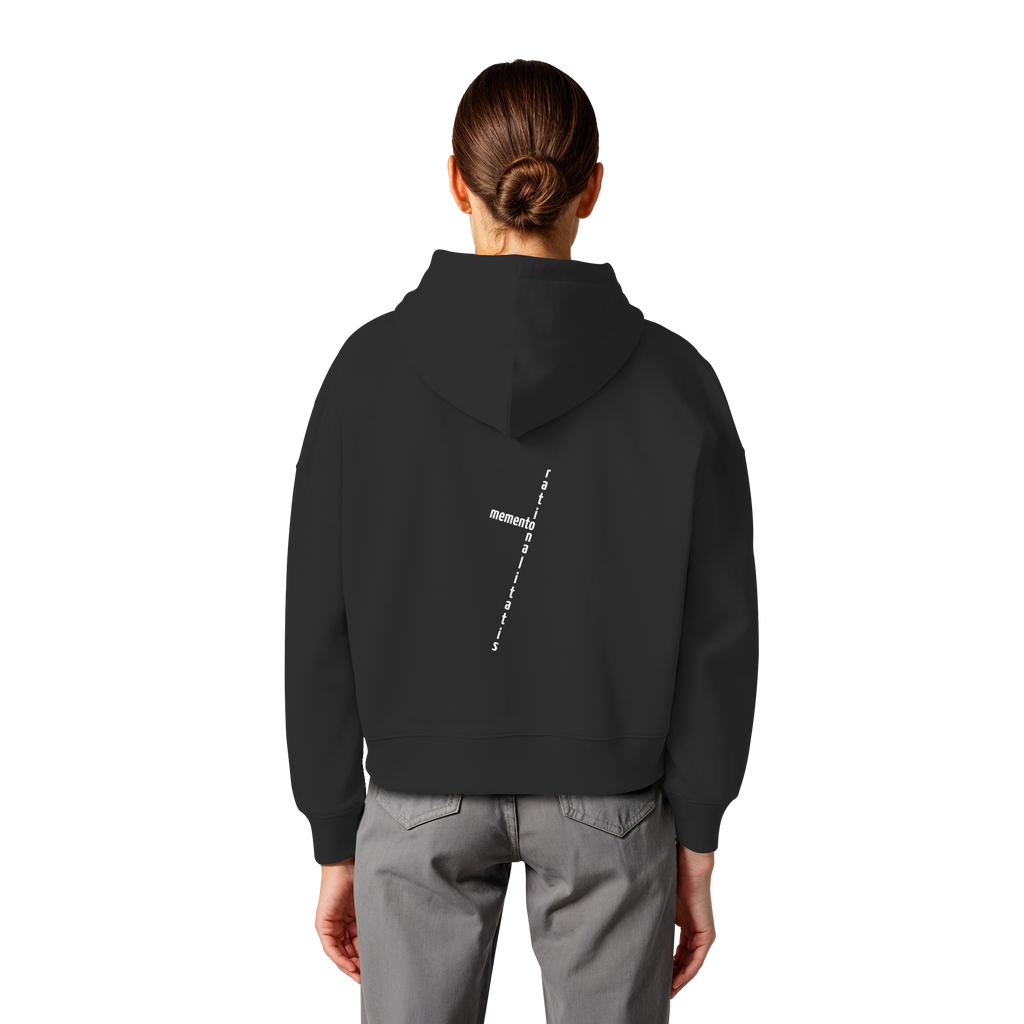 WHITE BACK (K2) - Womens Organic Boxcut Hoodie