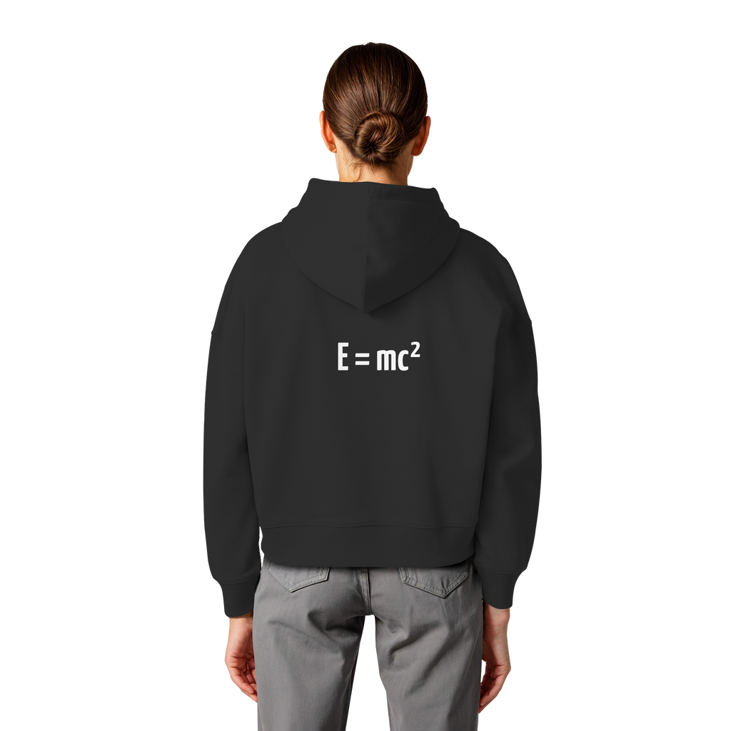 WHITE BACK (K3) - Womens Organic Boxcut Hoodie