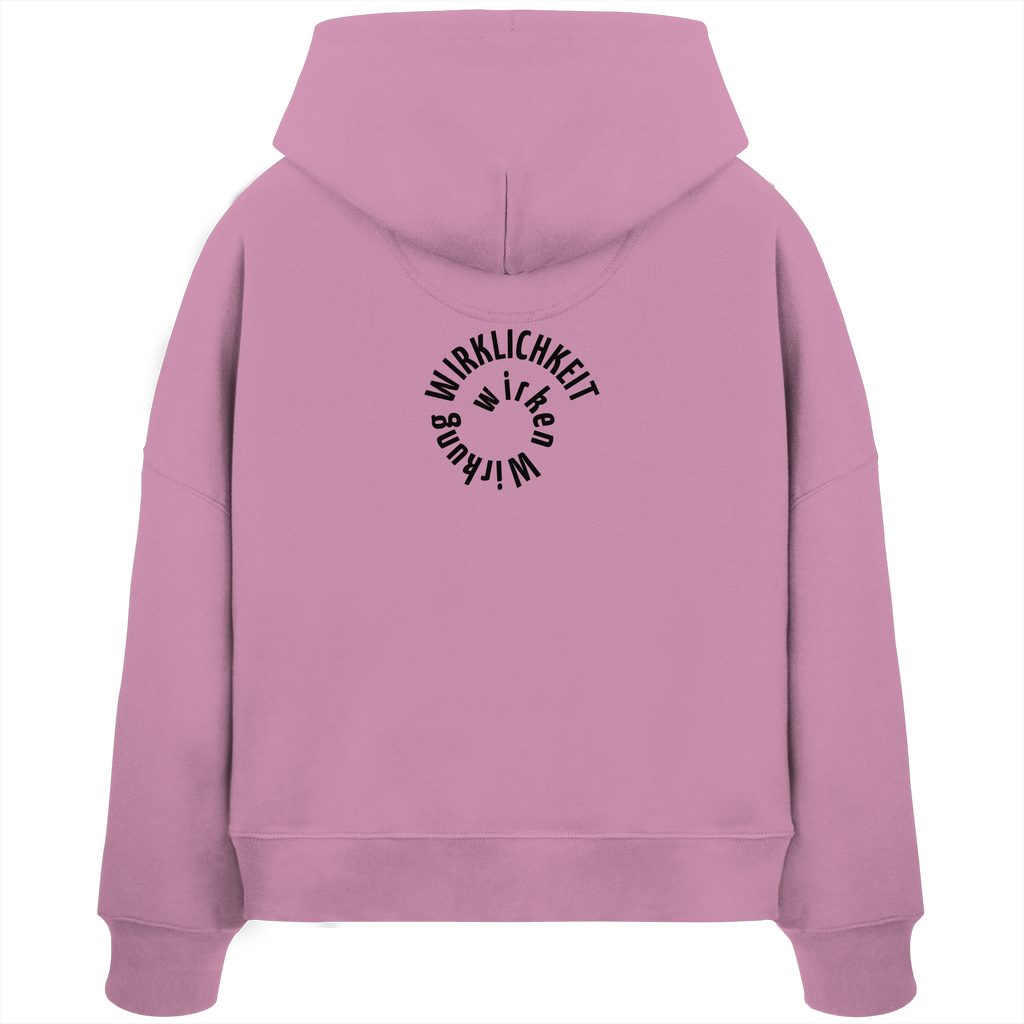 BLACK BACK - Womens Boxcut Hoodie