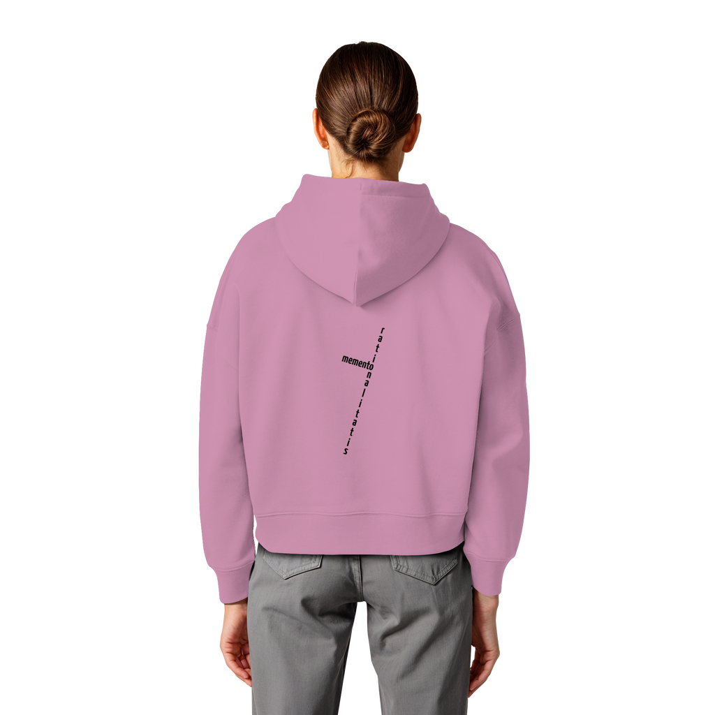 BLACK BACK (K2) - Womens Organic Boxcut Hoodie