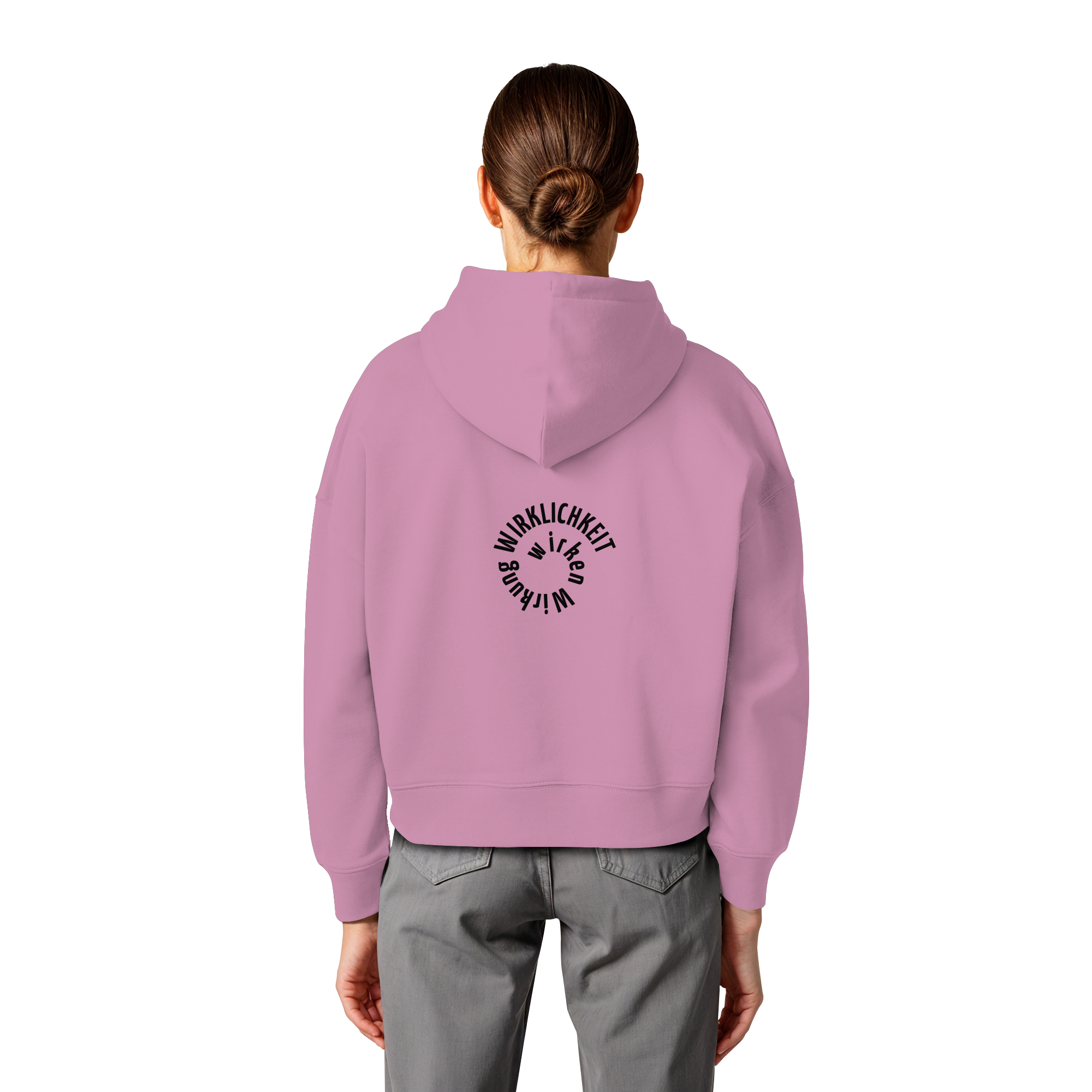 BLACK BACK - Womens Boxcut Hoodie