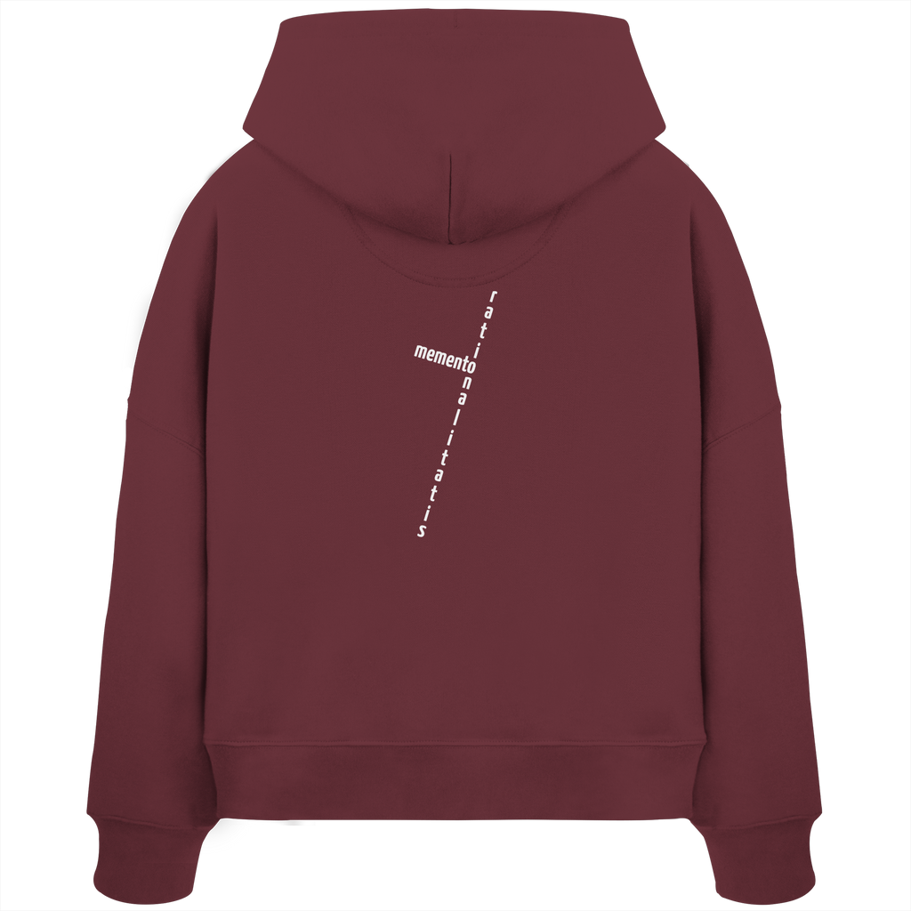 WHITE BACK (K2) - Womens Organic Boxcut Hoodie