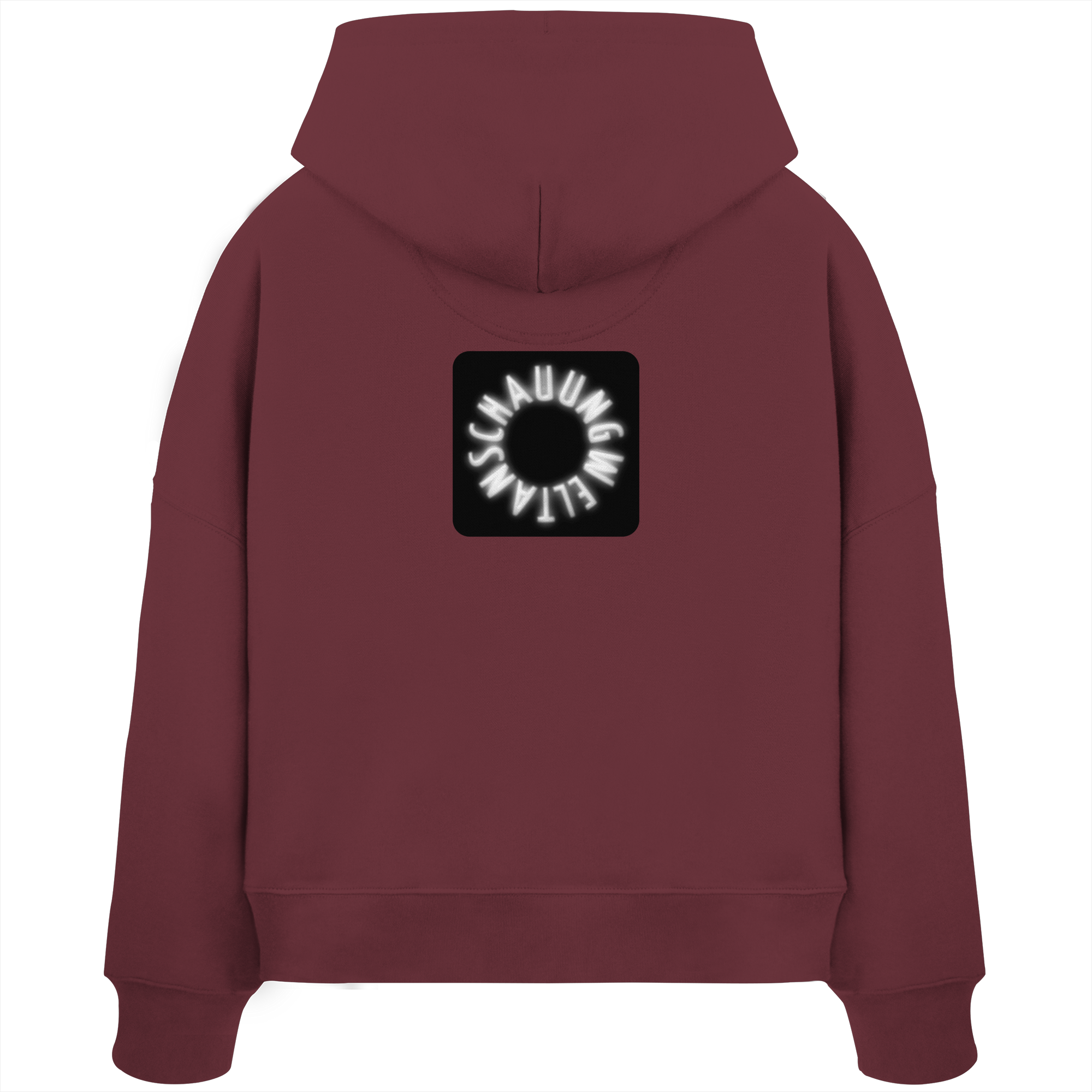WHITE BACK (K5) - Womens Organic Boxcut Hoodie
