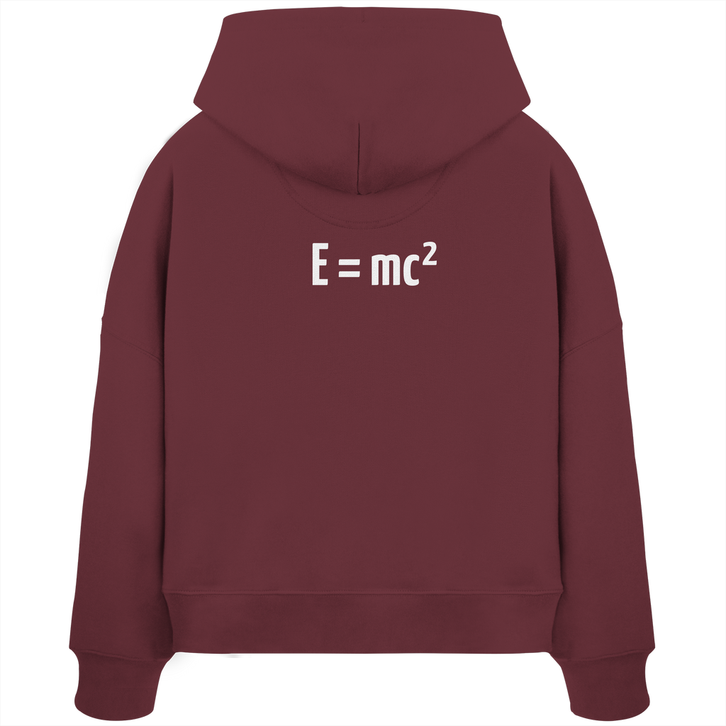 WHITE BACK (K3) - Womens Organic Boxcut Hoodie
