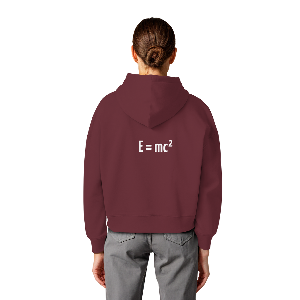 WHITE BACK (K3) - Womens Organic Boxcut Hoodie