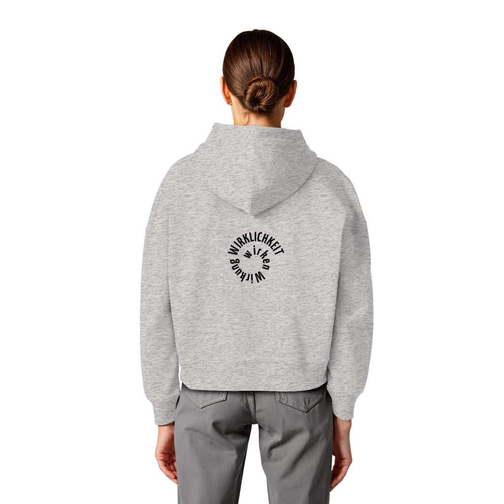 BLACK BACK - Womens Boxcut Hoodie